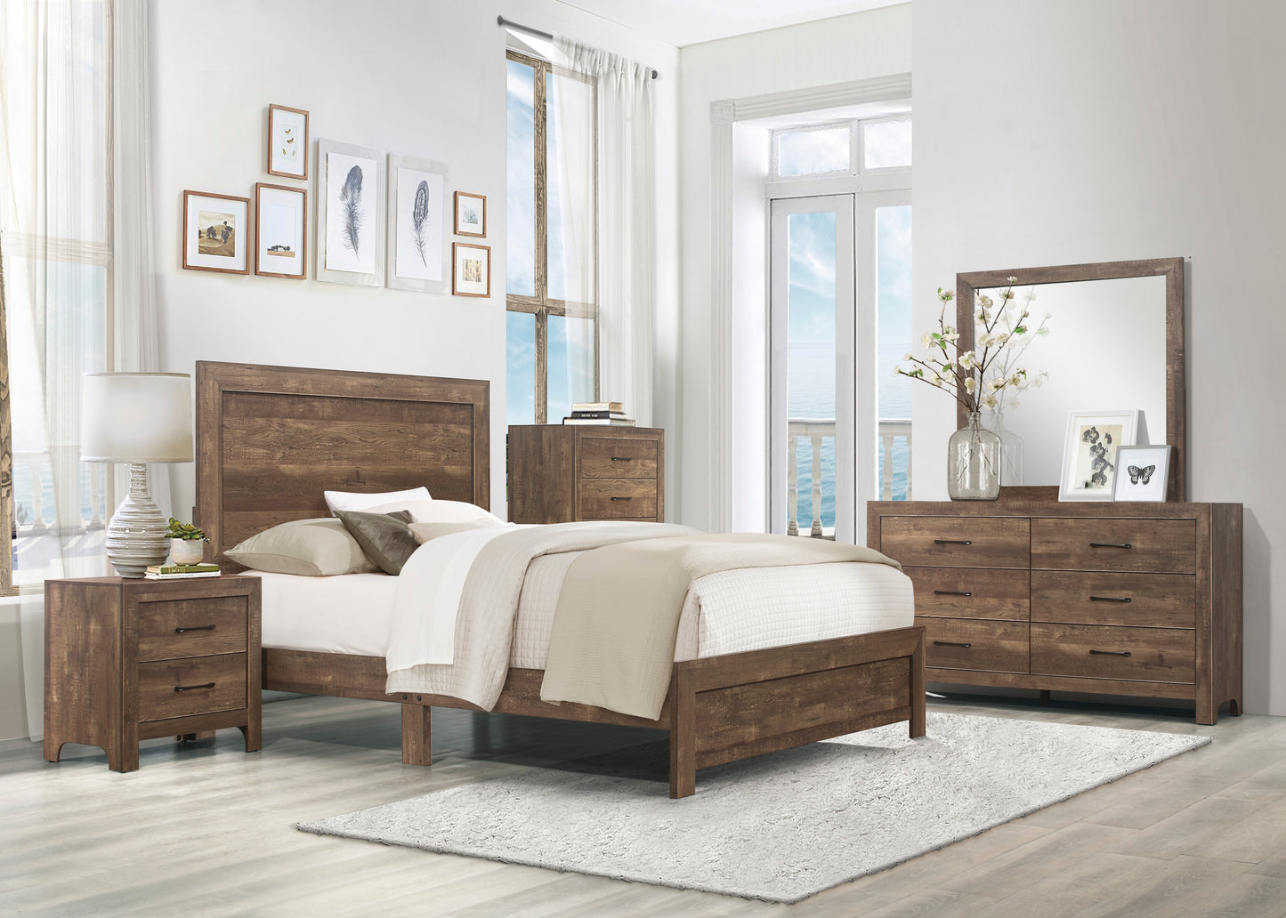 Homelegance Chest Corbin Rustic Brown Finish with Dovetail Drawers 1534-9