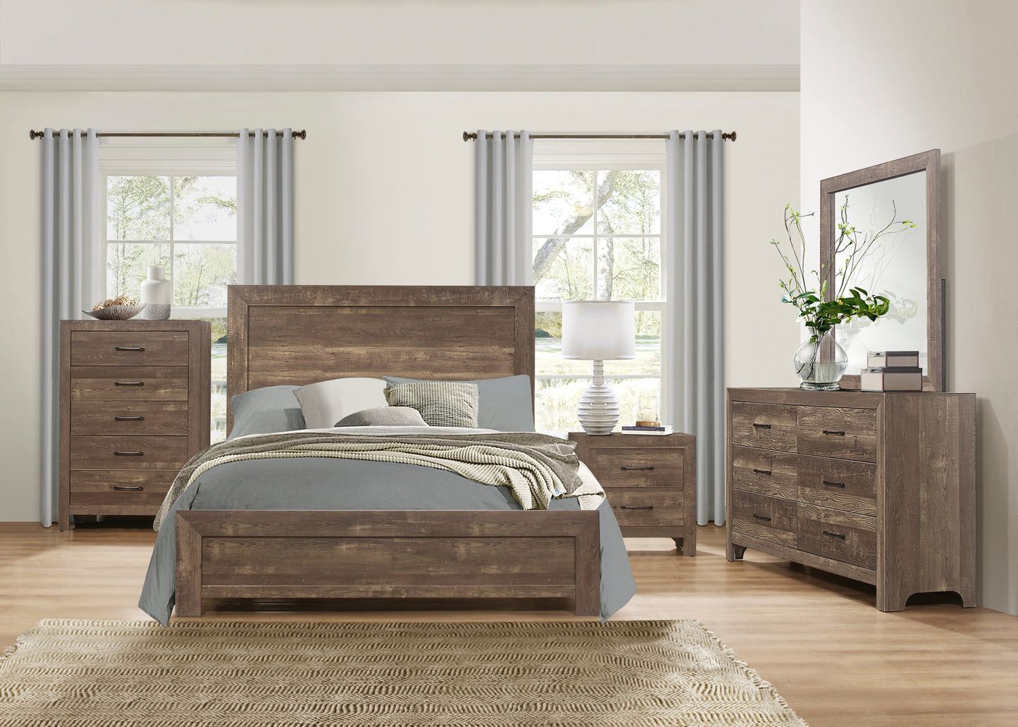 Homelegance Chest Corbin Rustic Brown Finish with Dovetail Drawers 1534-9