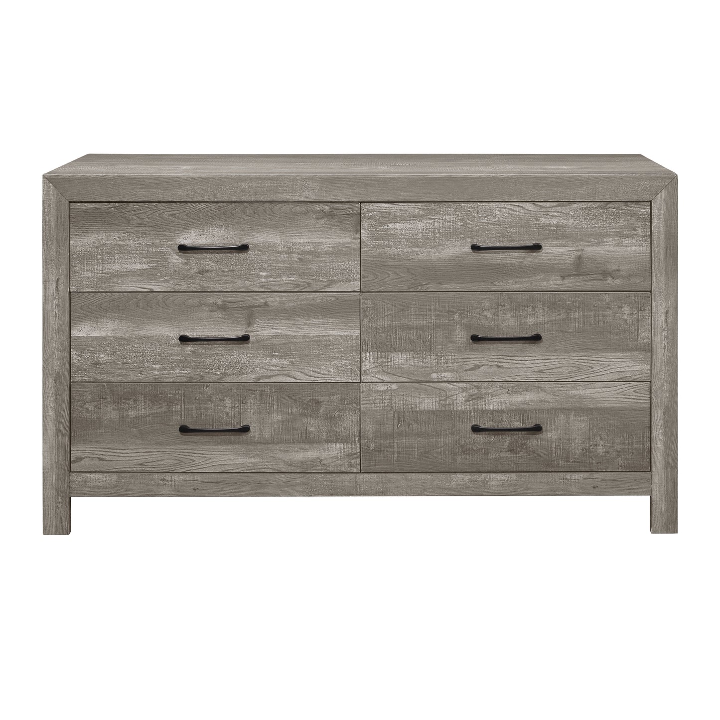 Homelegance Dresser Corbin Gray Finish with Sleek Black Nickel Tone Bar Pulls 1534GY-5