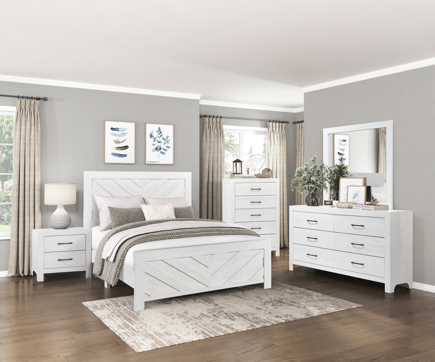 Homelegance Queen Bed in Rich Finish 1534NPWH-1