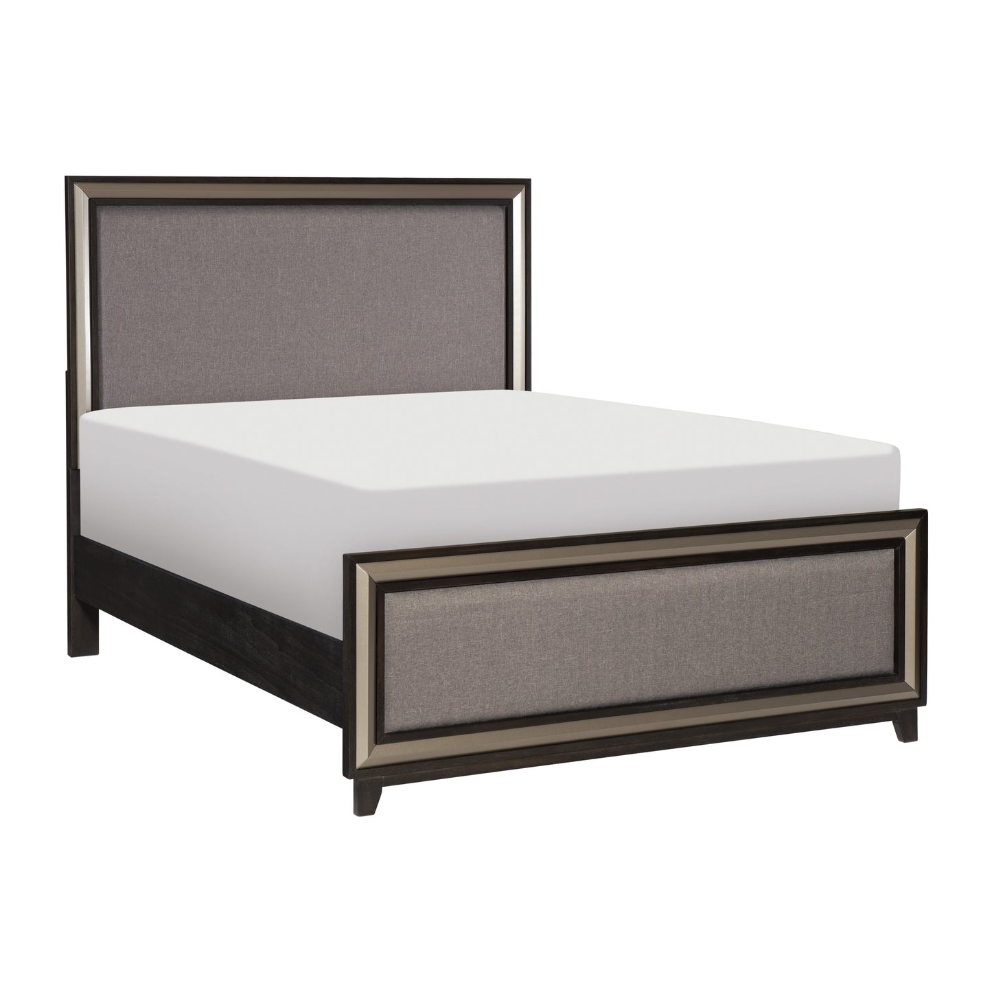 Homelegance Queen Bed Grant Ebony Finish with Silver Accents 1536-1