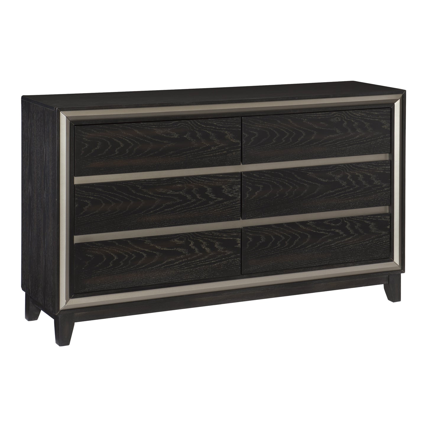 Homelegance Dresser Grant Ebony Finish with Silver Accents 1536-5