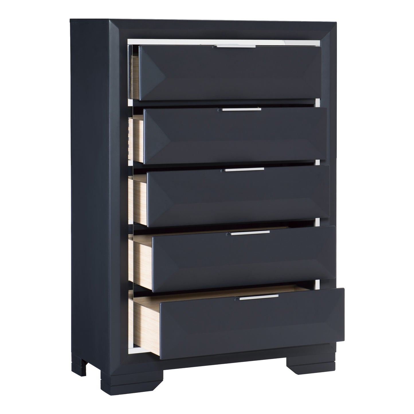 Homelegance Chest Midnight Blue Rosemont Finish with Chrome Accents 1553-9