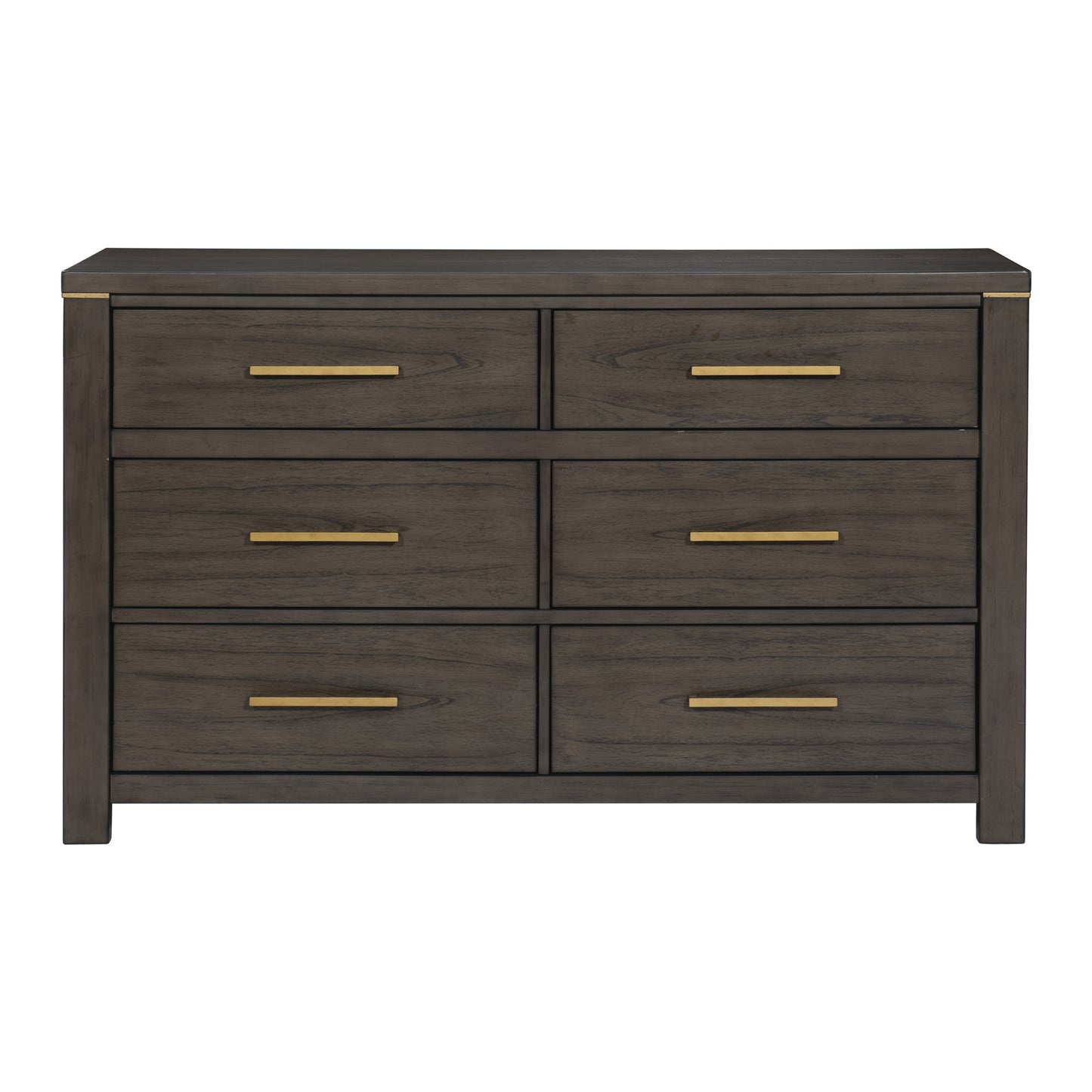 Homelegance Dresser Scarlett Brownish Gray Finish with Gold Accents 1555-5