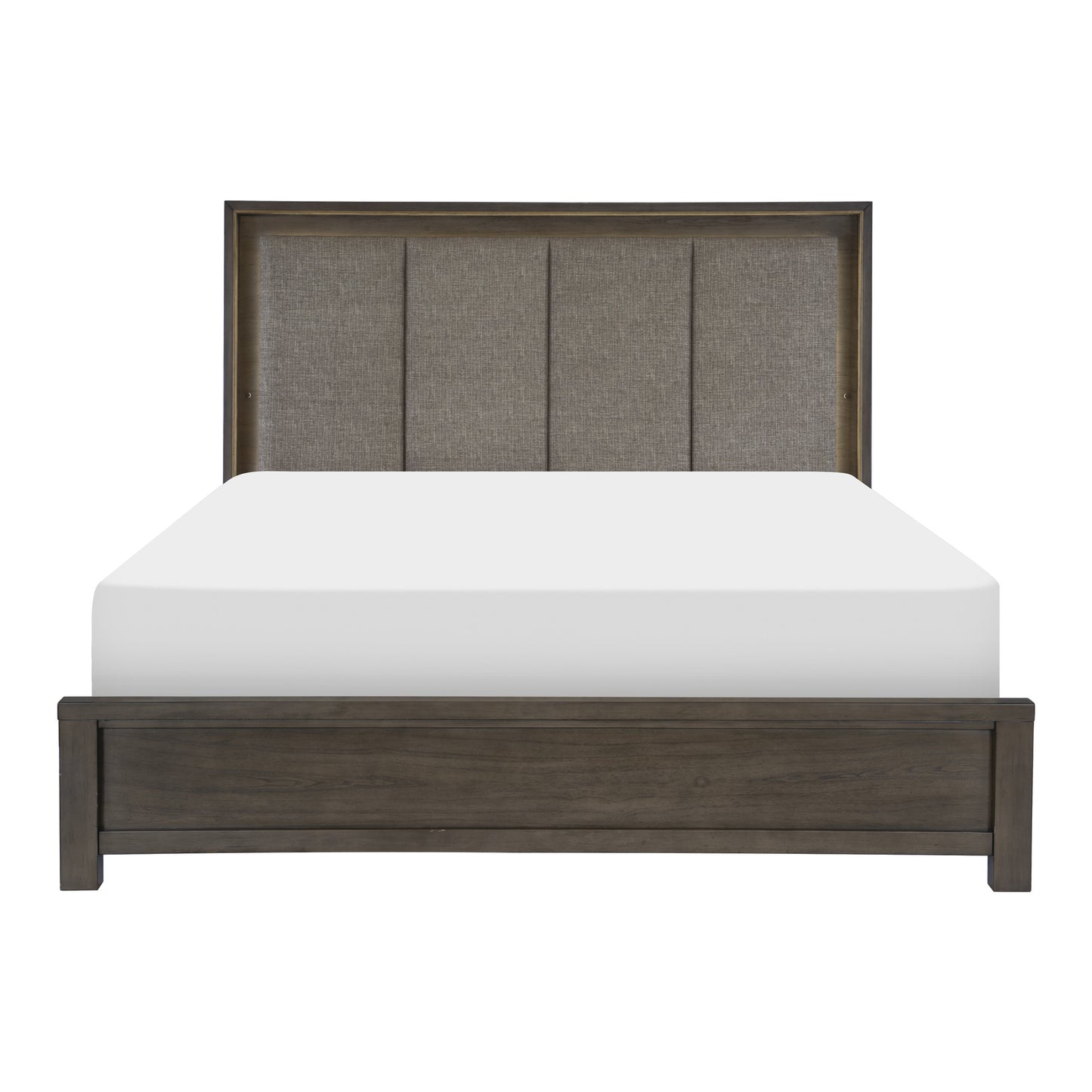 Homelegance Queen Bed Scarlett Brownish Gray with Gold Accents 1555-1