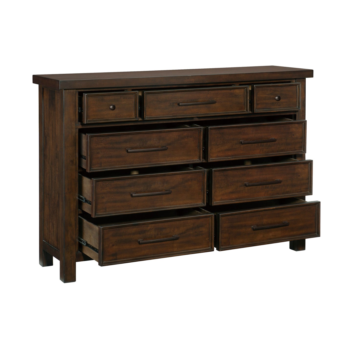 Homelegance Dresser Logandale Brown Finish with Nine Drawers 1559-5