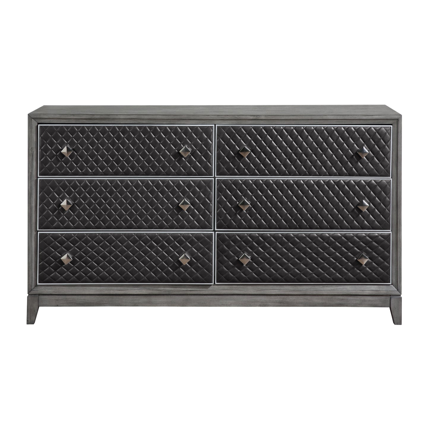 Homelegance Dresser West End Gray Finish with Diamond Patterned Fronts 1566GY-5