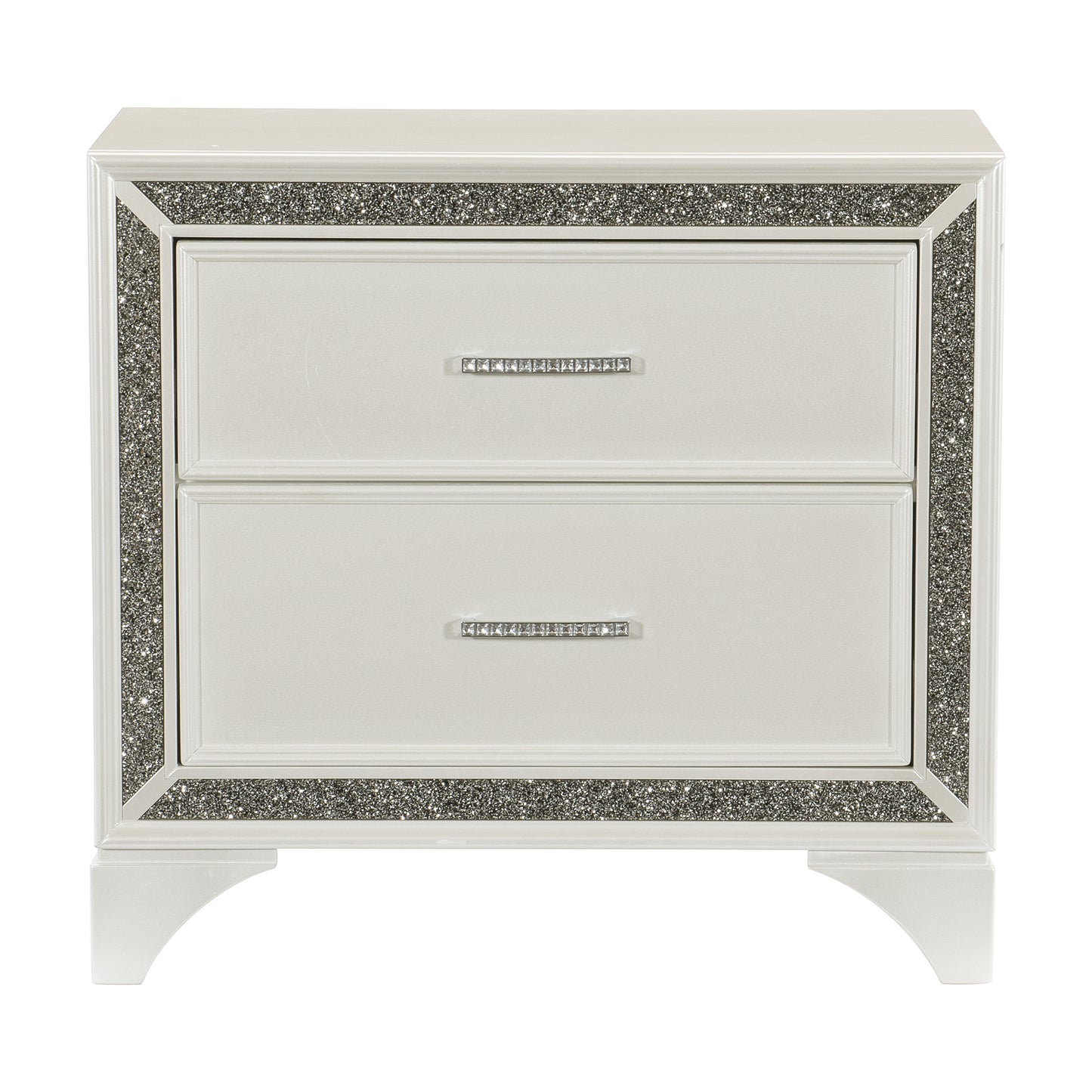 Homelegance Nightstand Salon Pearl White Finish 1572W-4