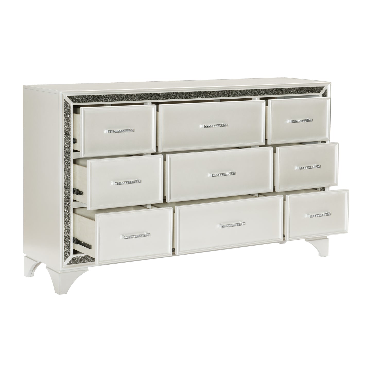 Homelegance Dresser Pearl White Metallic Salon Finish 1572W-5