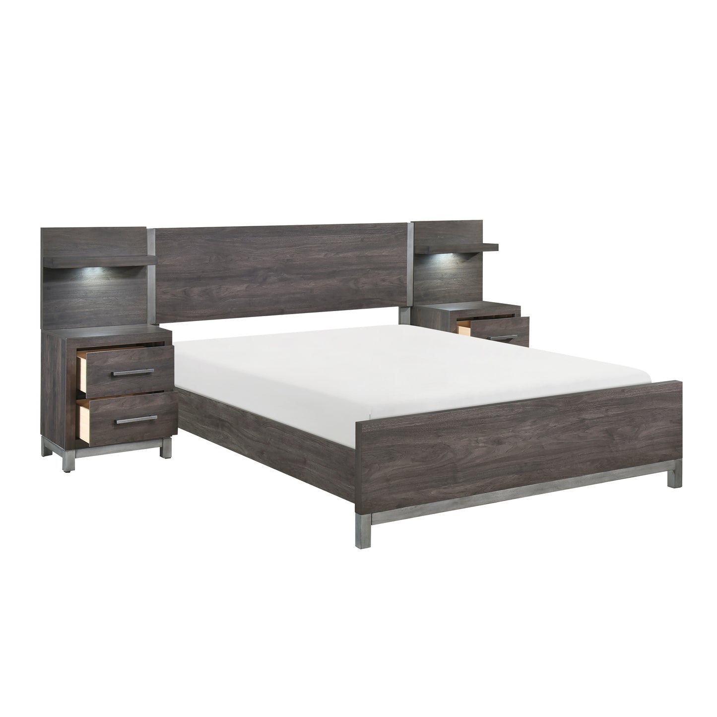 Homelegance Queen Bed in 5pc Set Finish for Elegant Comfort 1577DG-1-WB