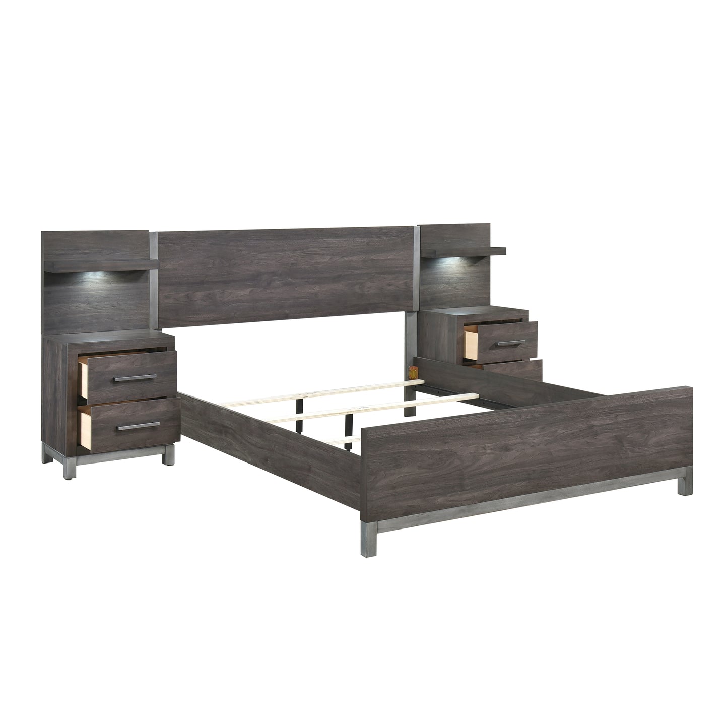 Homelegance Queen Bed in 5pc Set Finish for Elegant Comfort 1577DG-1-WB