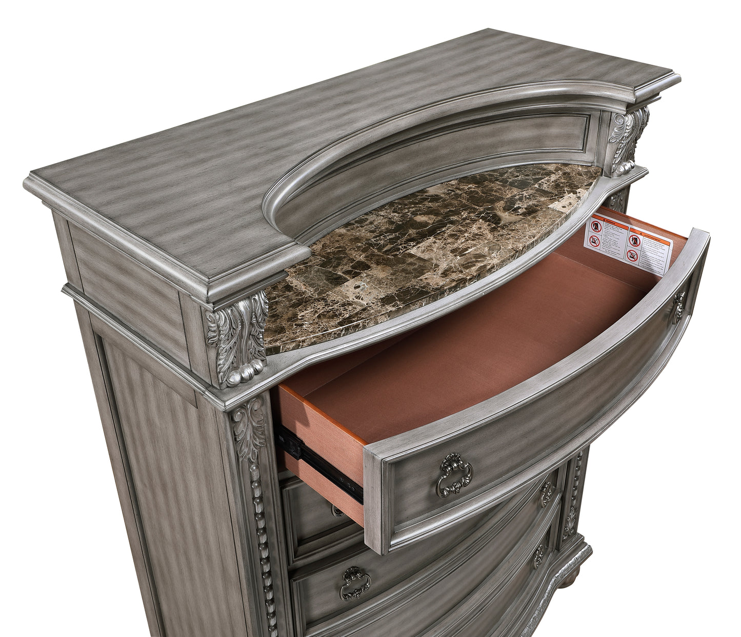 Homelegance Chest Bennington Gray Finish with Marble Top 1583-9
