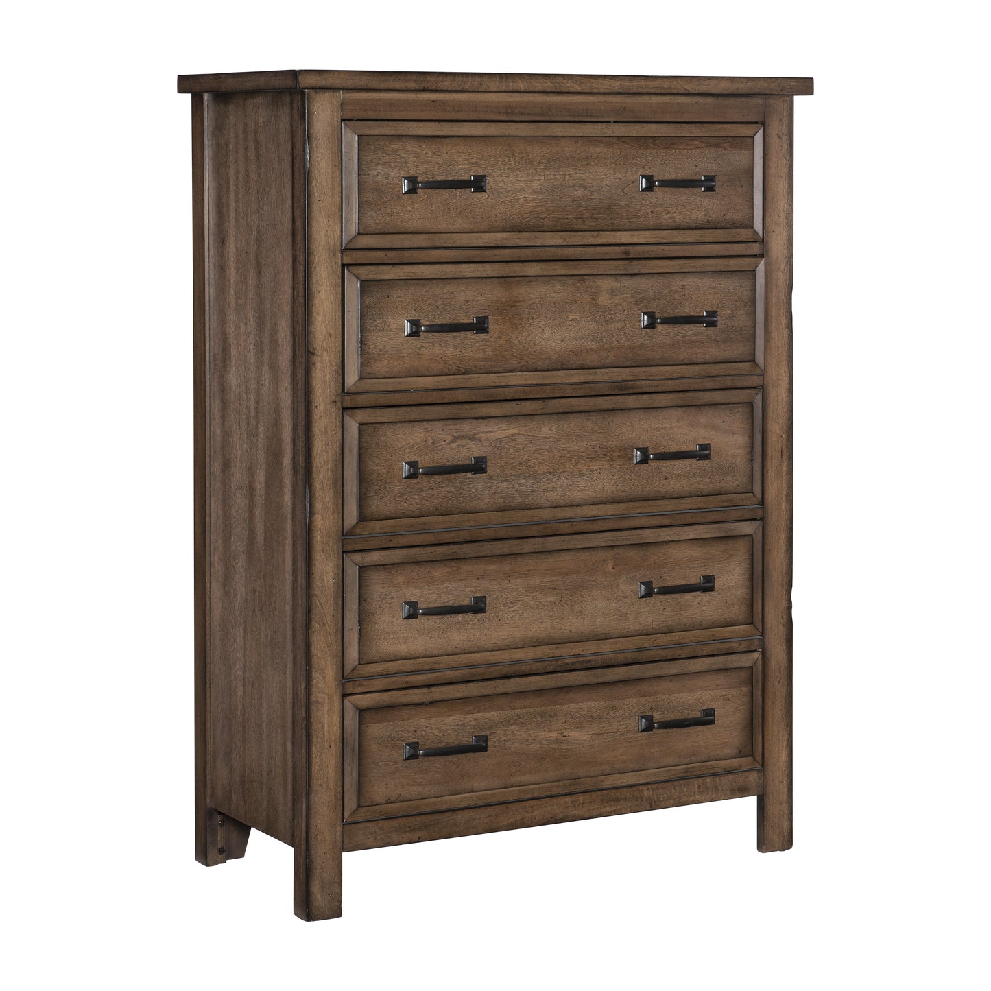 Homelegance Brevard Chest Light Brown Finish with Black Pulls 1584-9