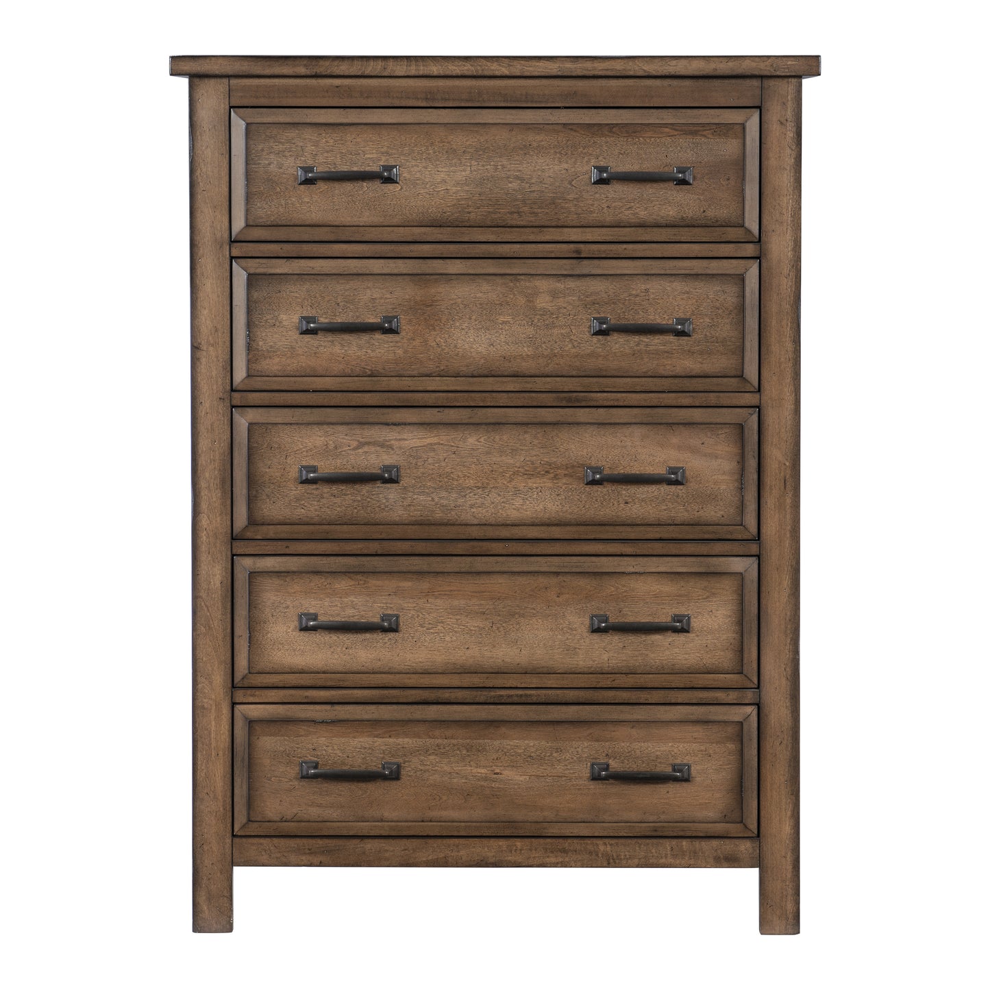 Homelegance Brevard Chest Light Brown Finish with Black Pulls 1584-9