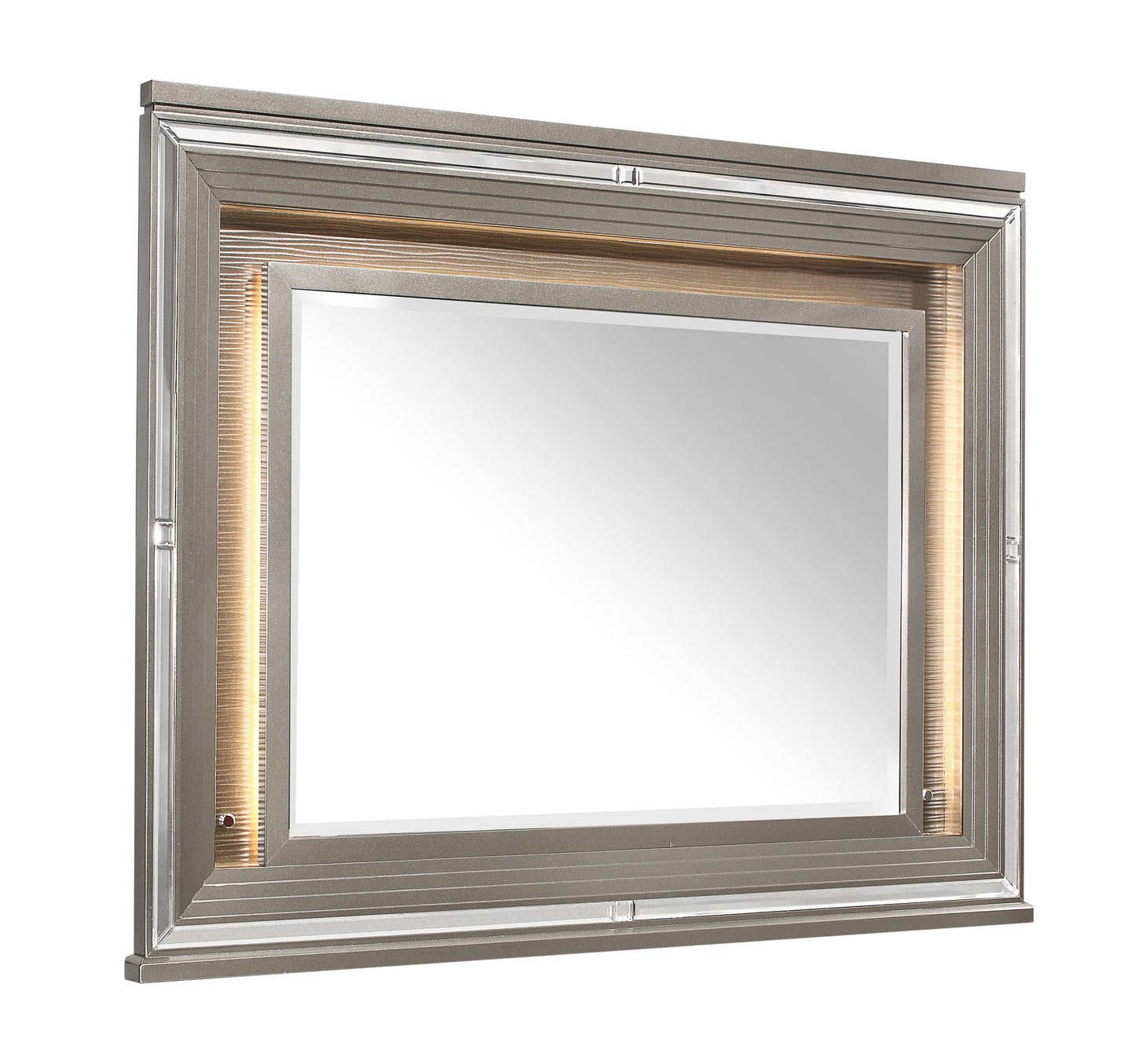 Homelegance Dresser Mirror Tamsin Silver Gray Metallic Finish 1616-6