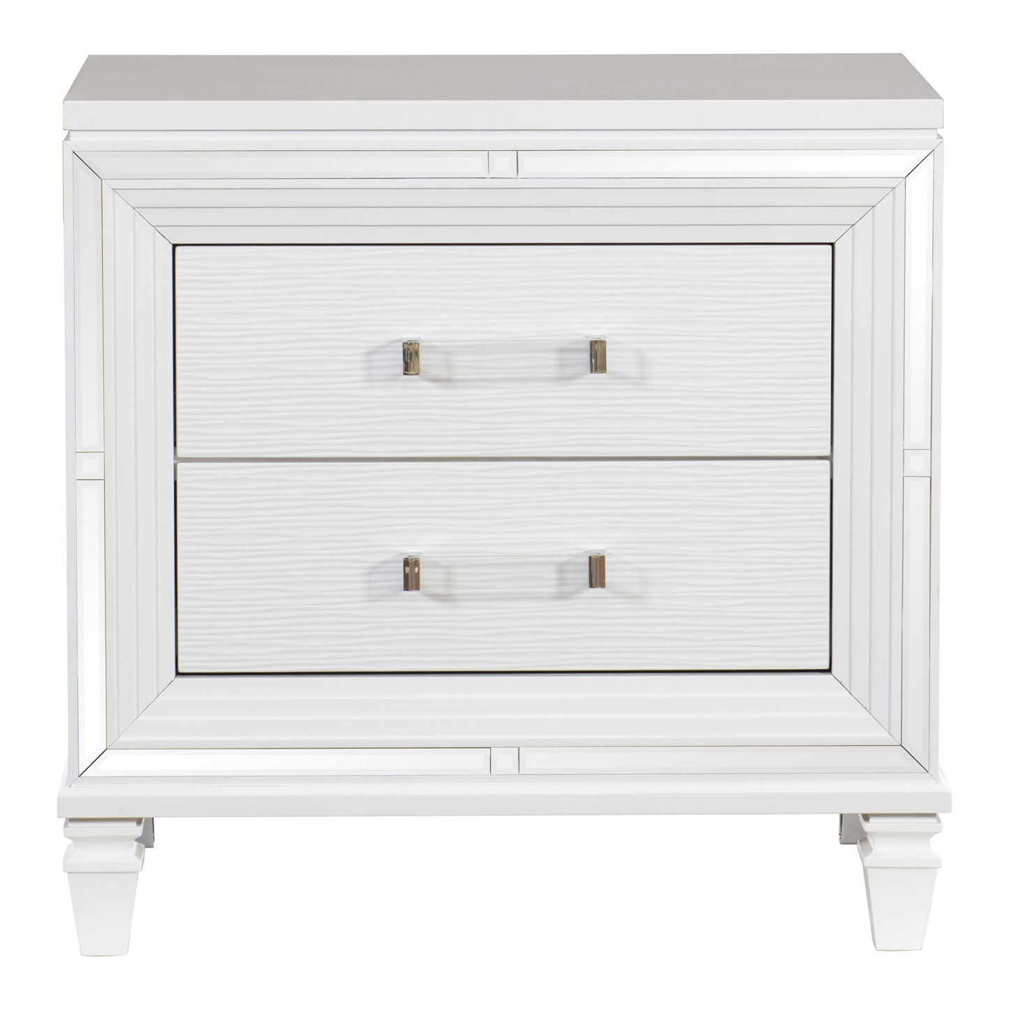 Homelegance Tamsin Nightstand in White Metallic Finish 1616W-4