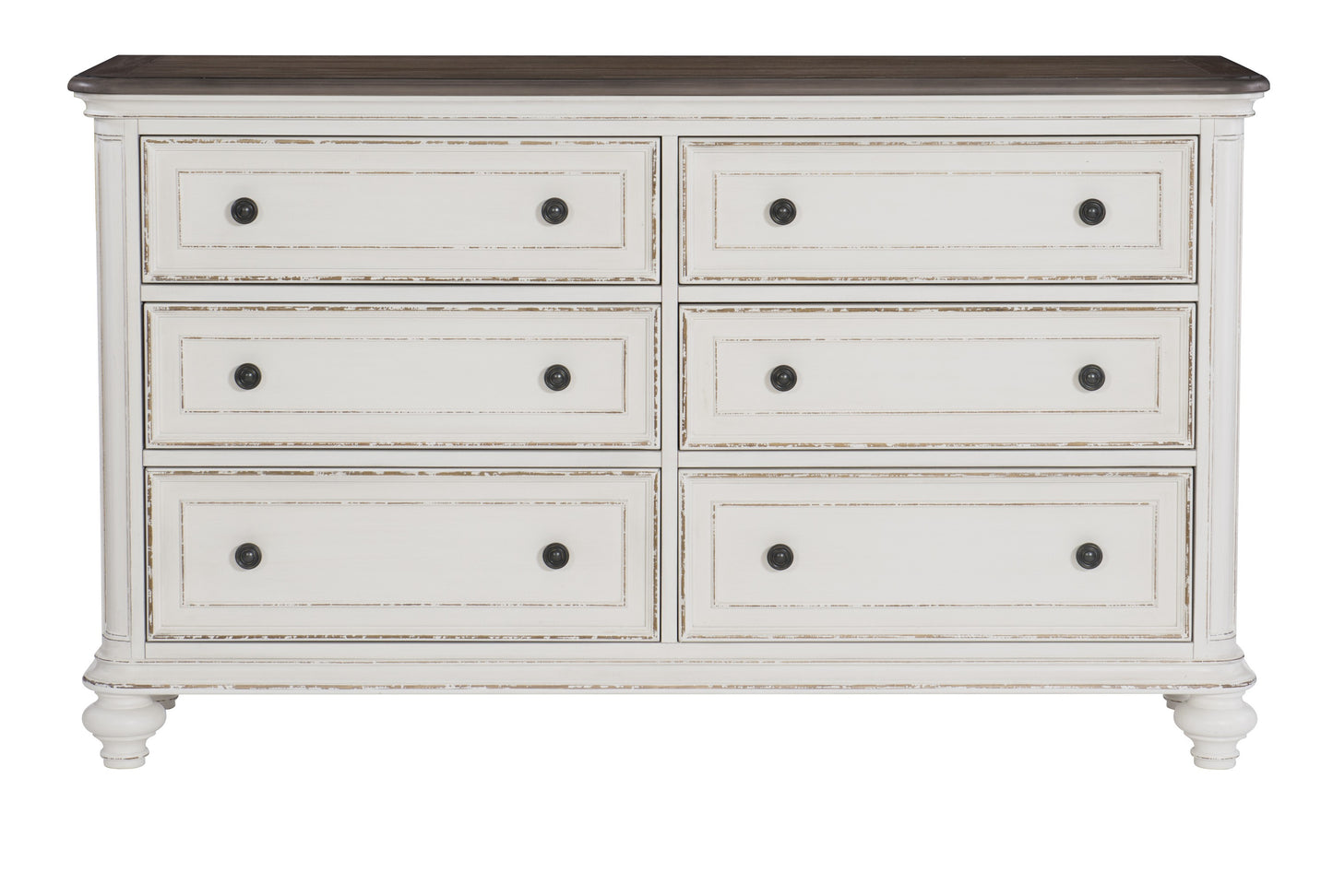 Homelegance Dresser Baylesford Antique White Rub-Through Finish 1624W-5