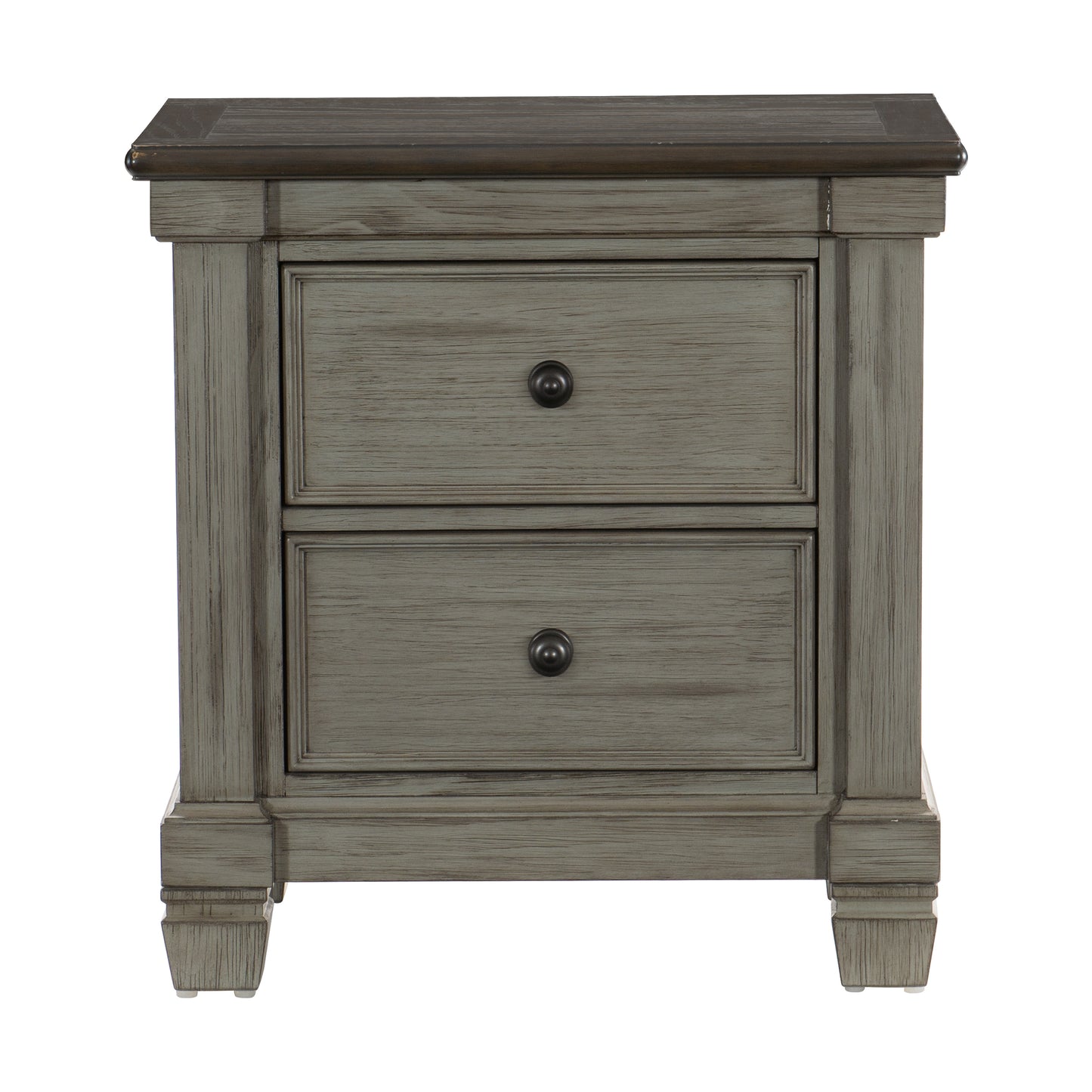 Homelegance Nightstand Weaver Antique Gray Coffee Finish 1626GY-4