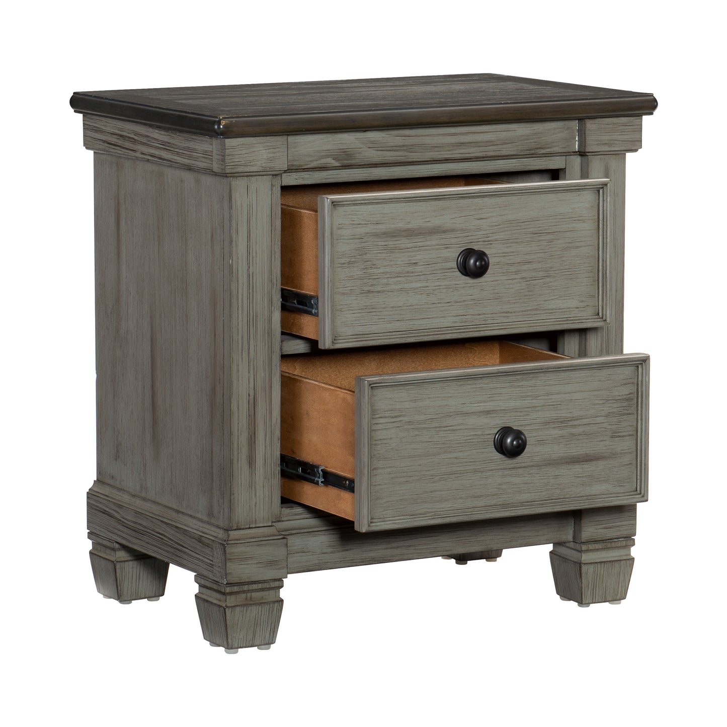 Homelegance Nightstand Weaver Antique Gray Coffee Finish 1626GY-4