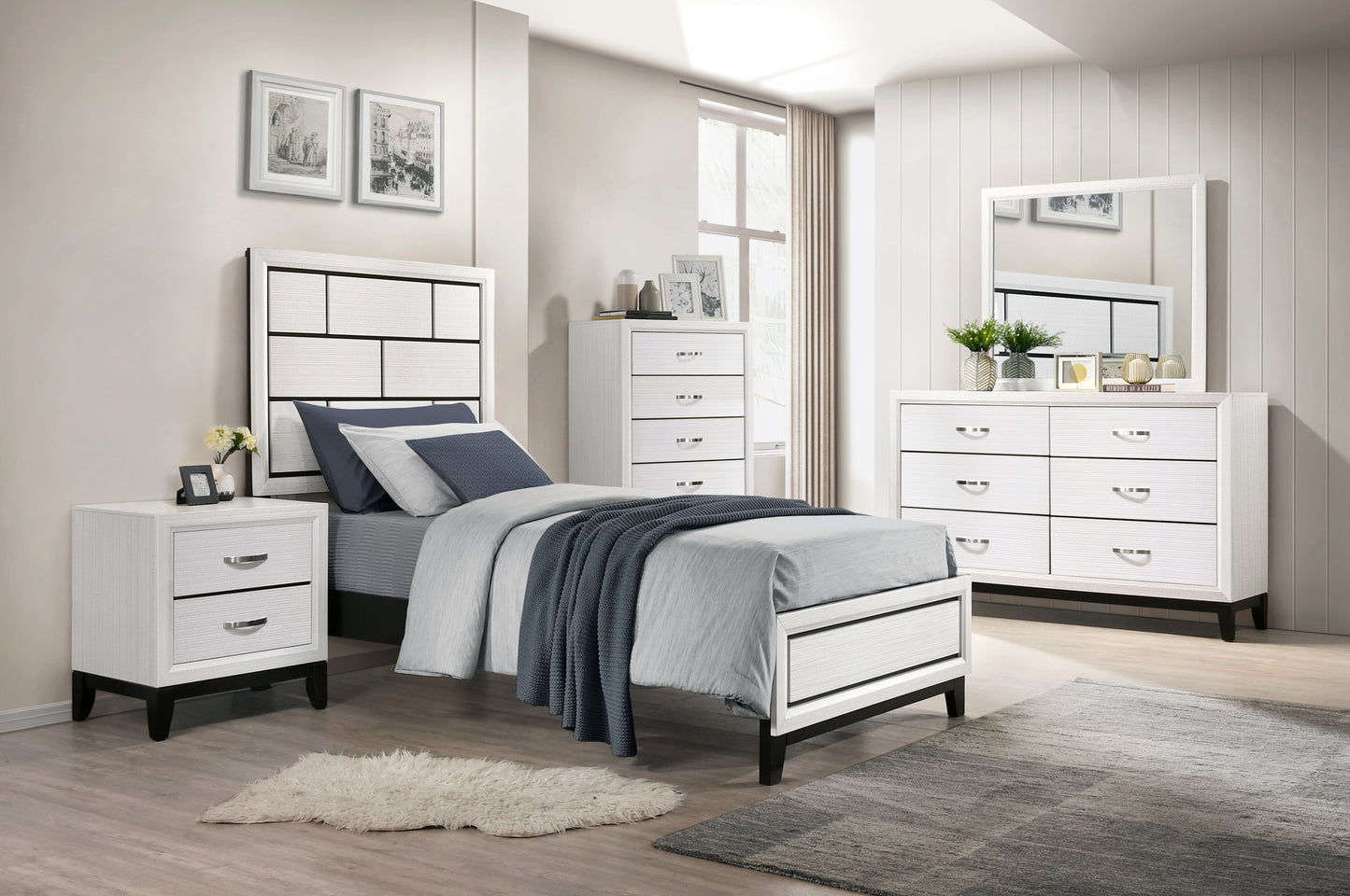 Homelegance Dresser Davi White Finish Elegant Storage Solution 1645WH-5