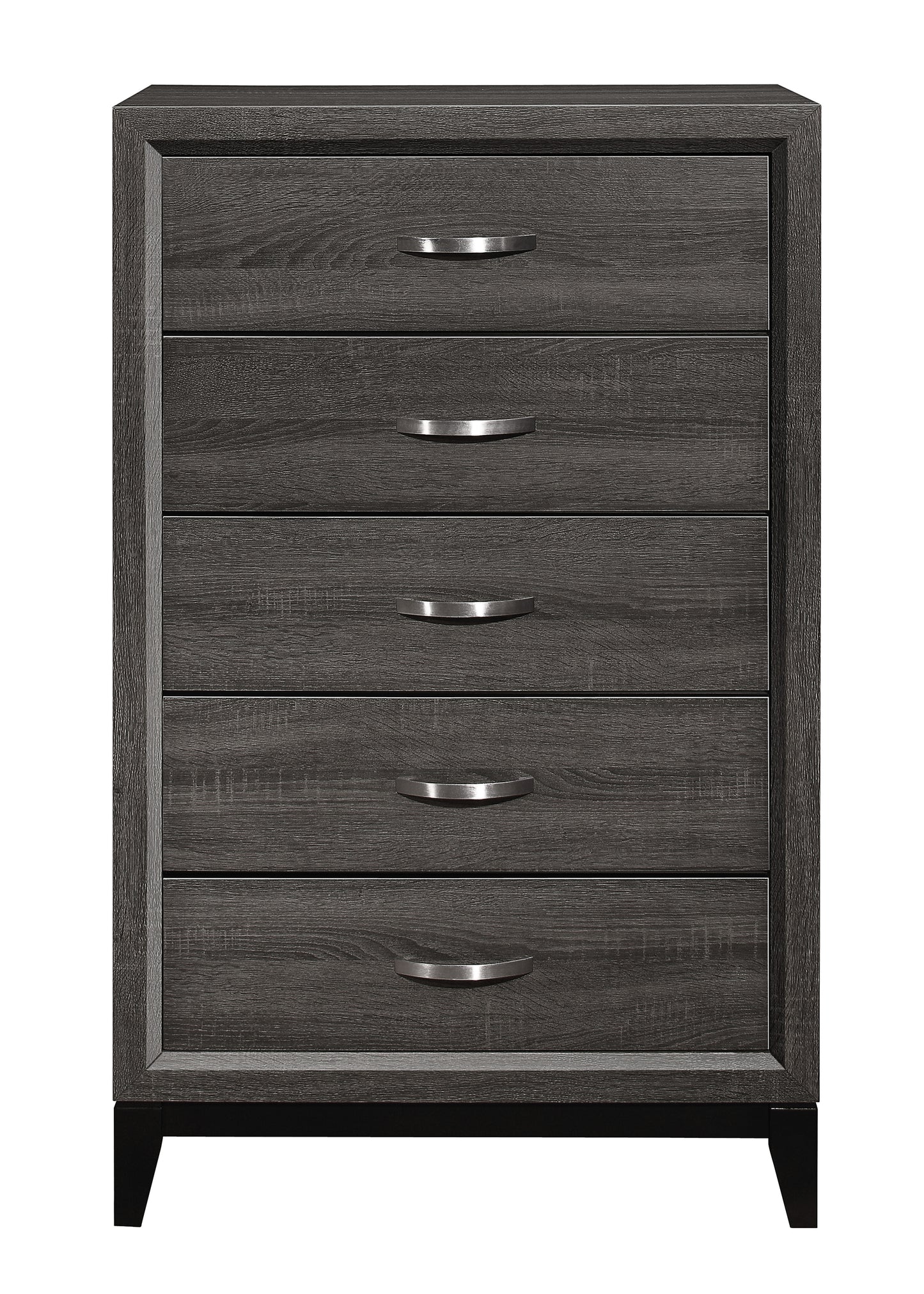 Homelegance Davi Chest Gray Finish with Five Drawers and Chrome Pulls 1645-9