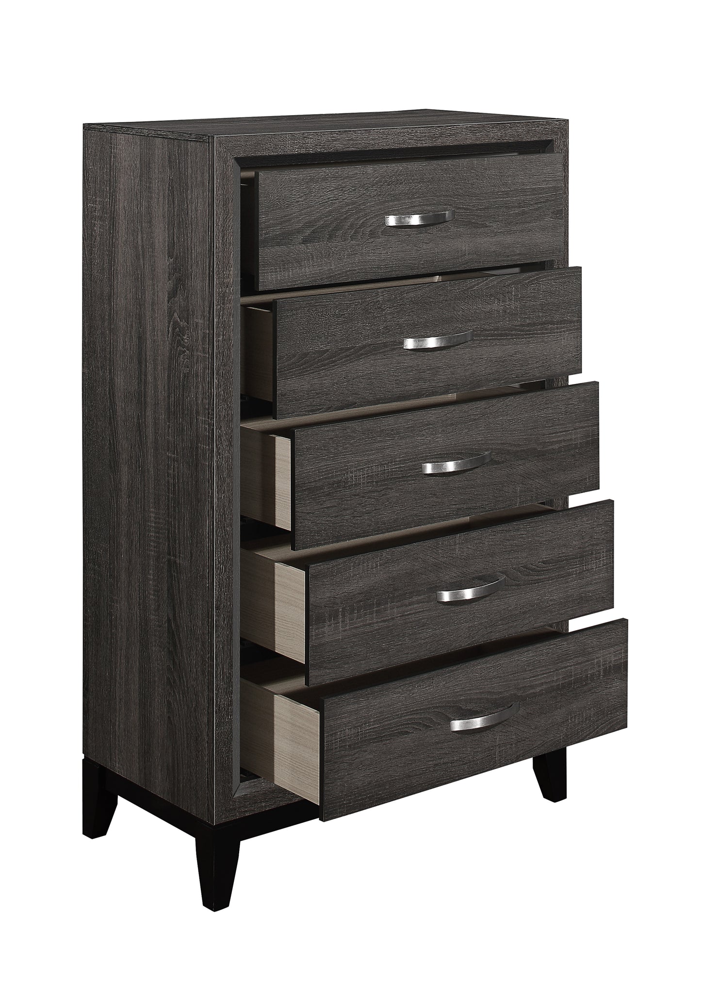Homelegance Davi Chest Gray Finish with Five Drawers and Chrome Pulls 1645-9