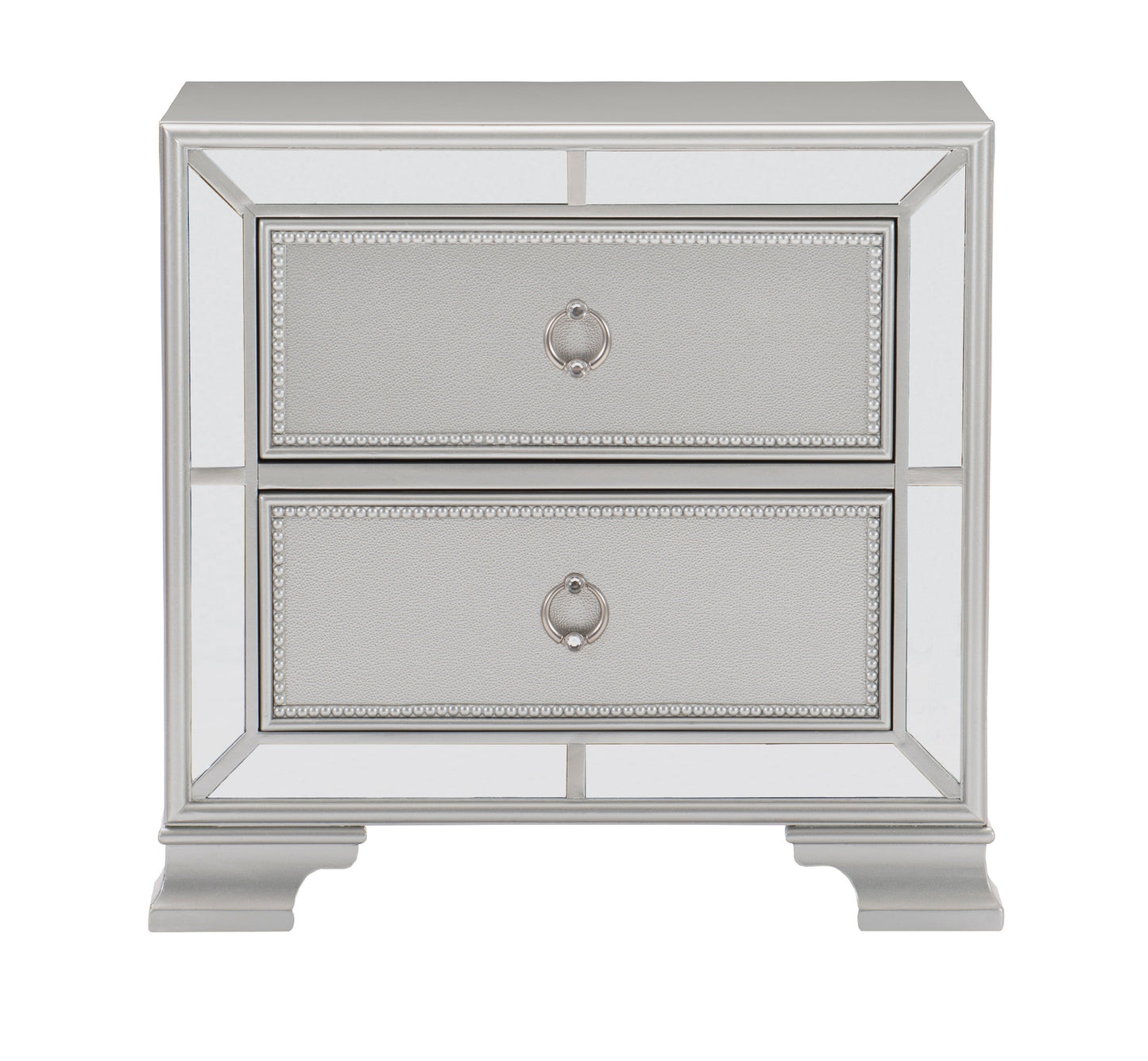Homelegance Avondale Nightstand Silver Finish 1646-4