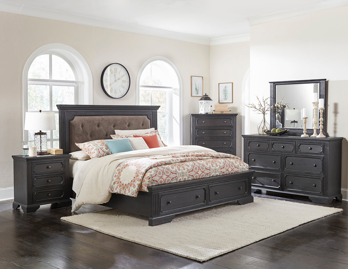 Homelegance Chest Bolingbrook Wire Brushed Charcoal Finish Elegant Design 1647-9