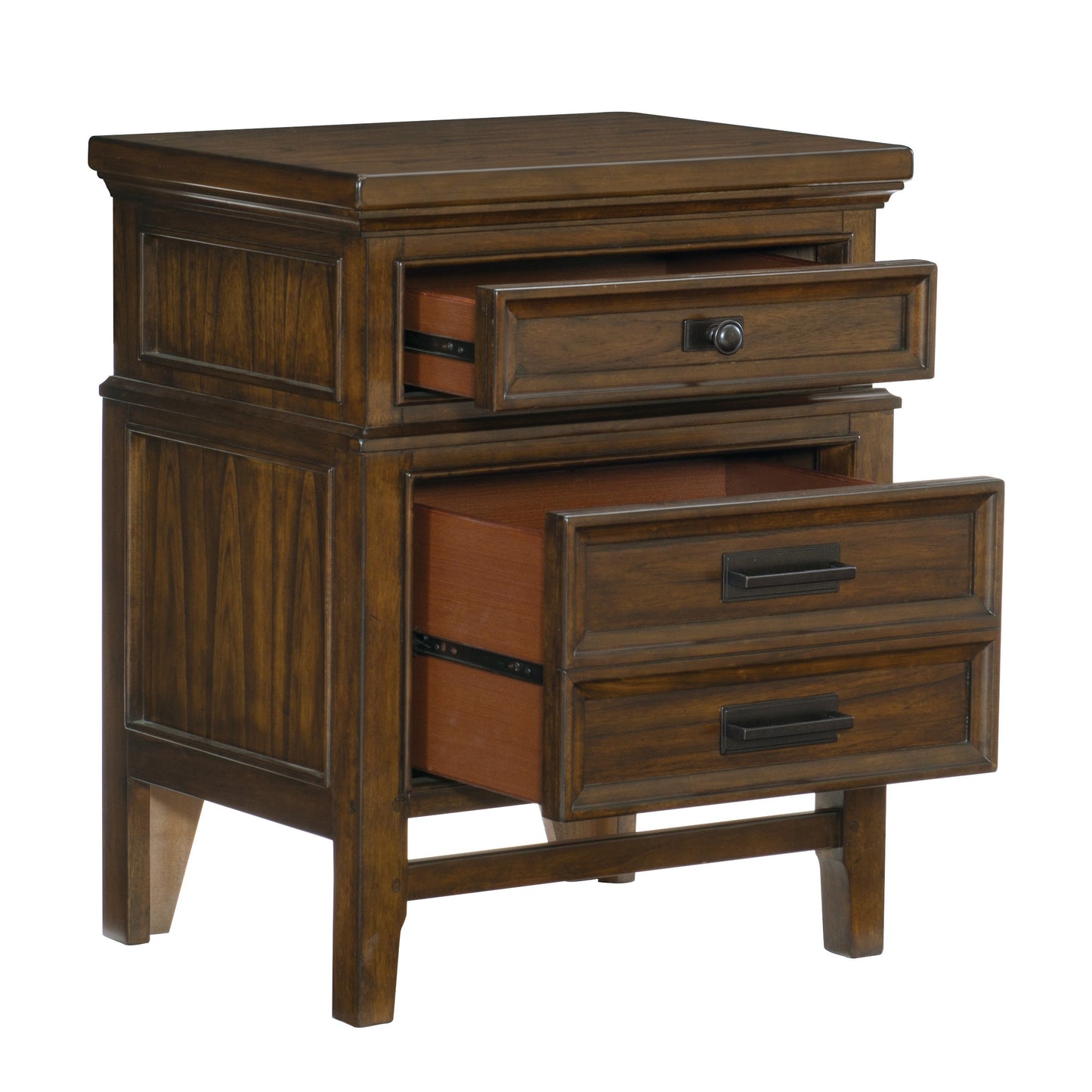 Homelegance Nightstand Frazier Park Brown Cherry Finish 1649-4