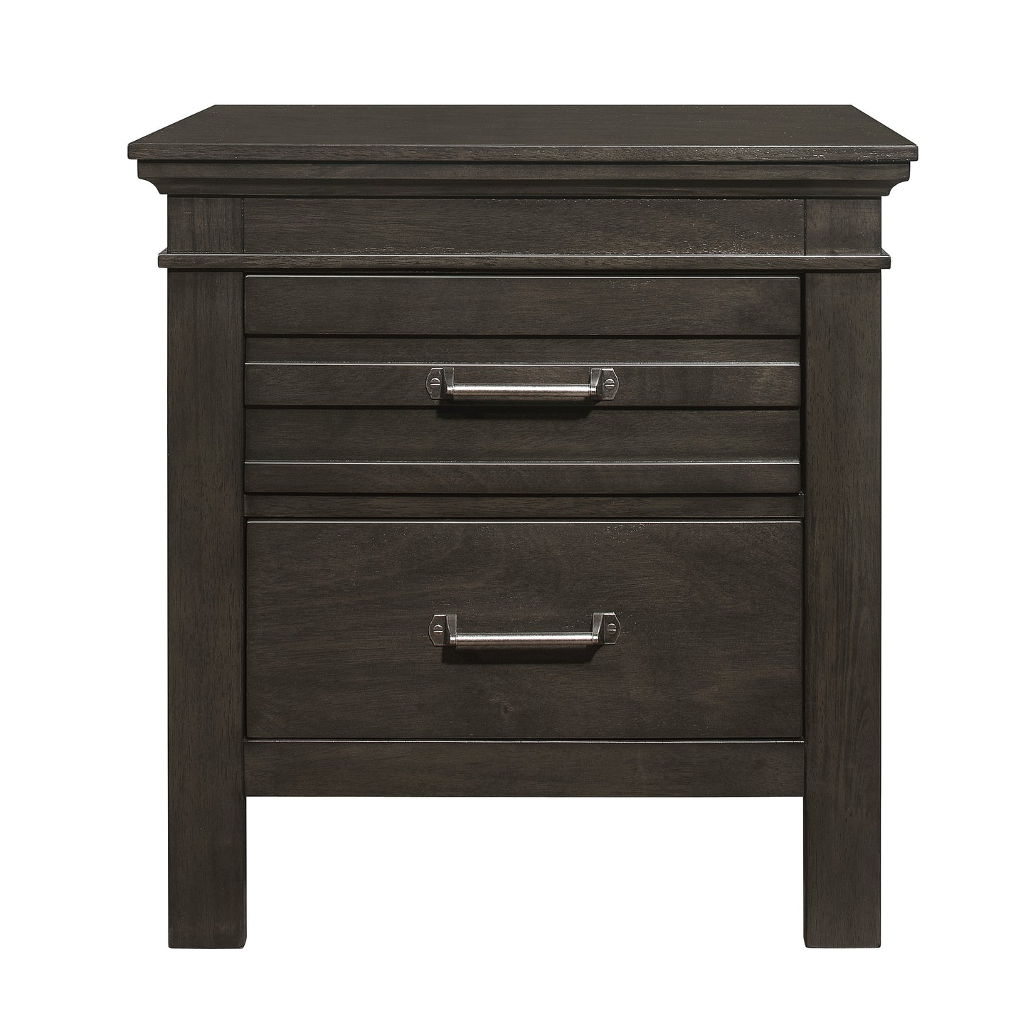 Homelegance Nightstand Blaire Farm Charcoal Gray Finish 1675-4