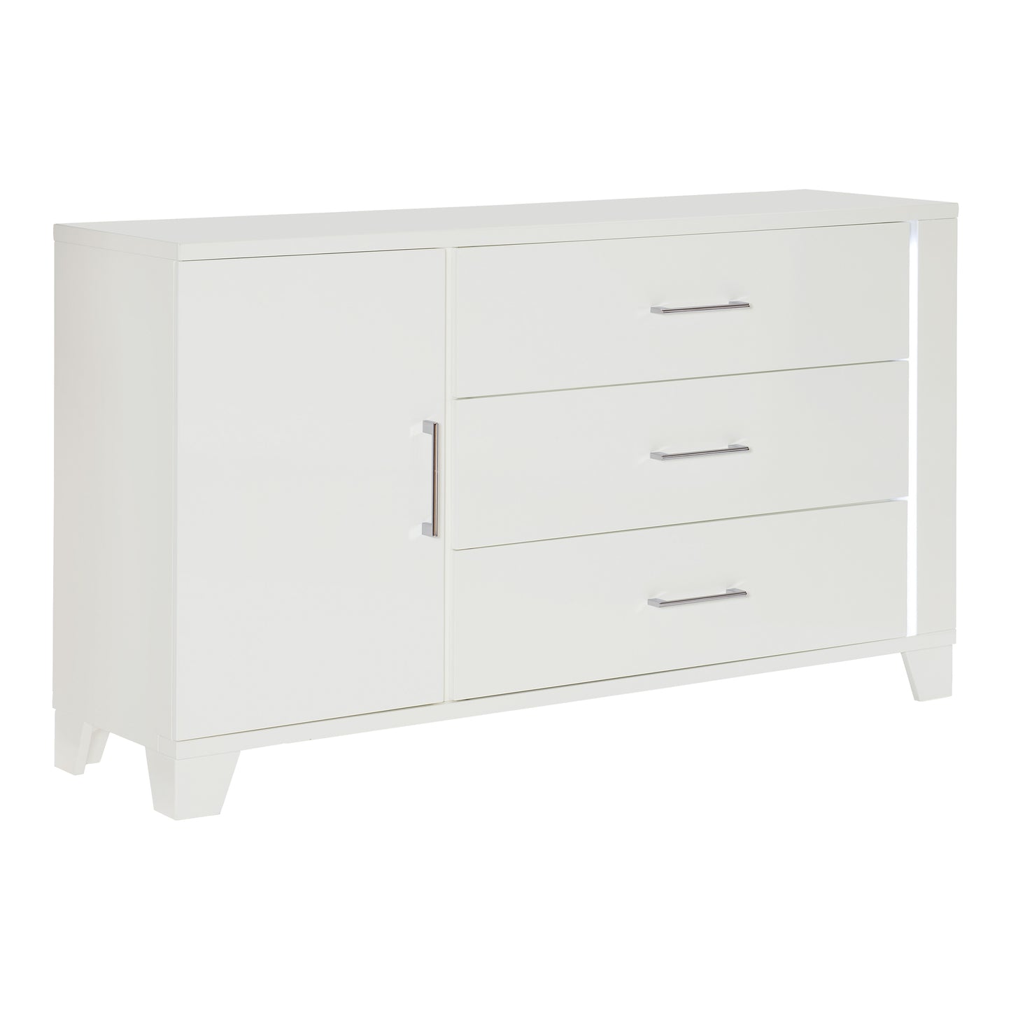 Homelegance Dresser Kerren White High Gloss Finish with LED Lighting 1678W-5