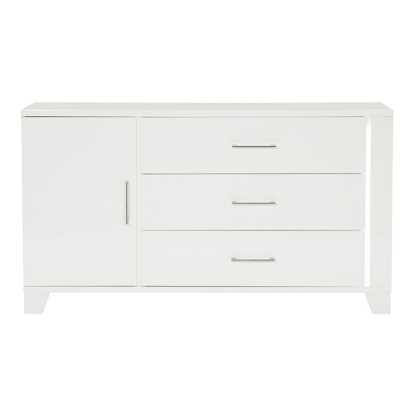 Homelegance Dresser Kerren White High Gloss Finish with LED Lighting 1678W-5