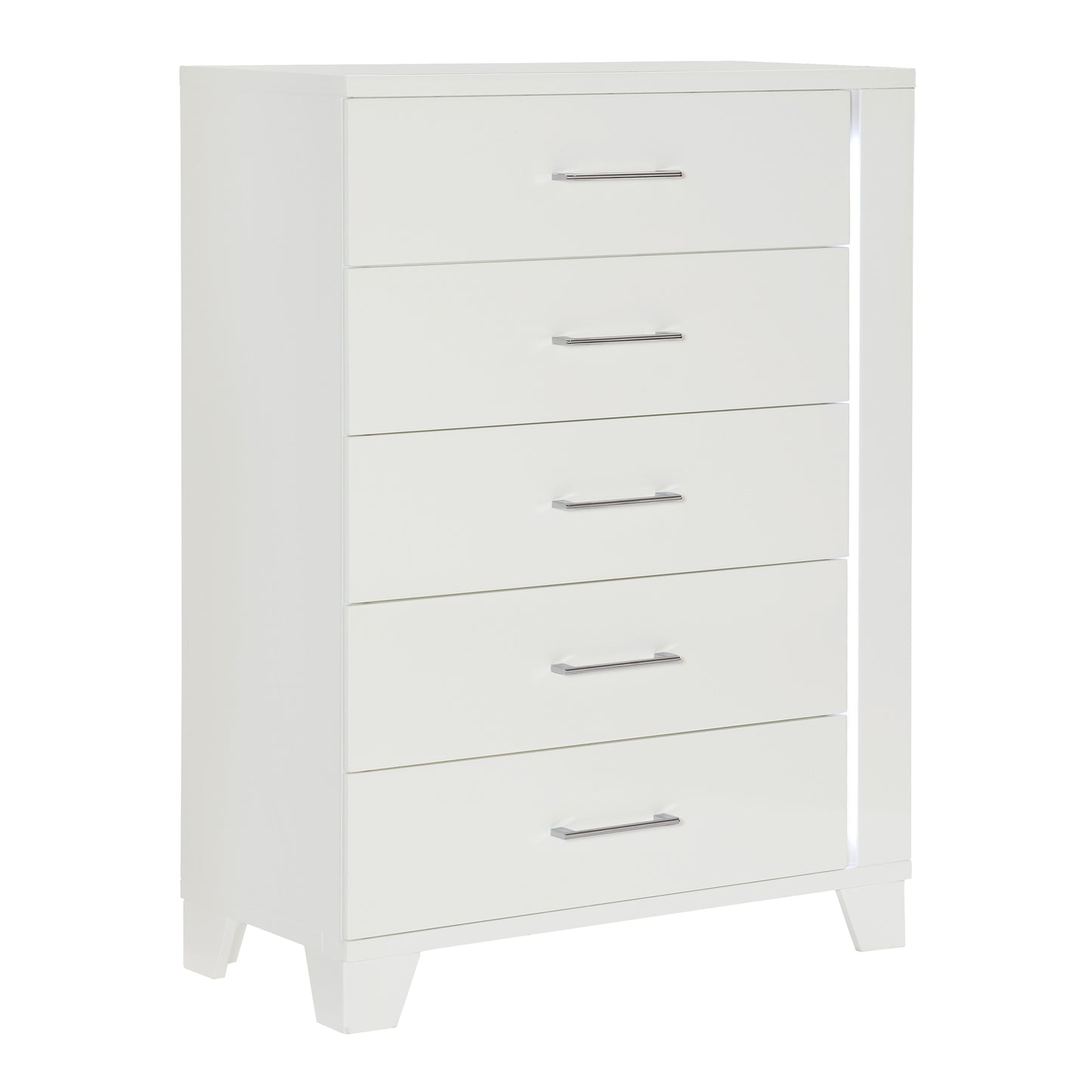 Homelegance Chest Kerren White High Gloss Finish with LED Lighting 1678W-9