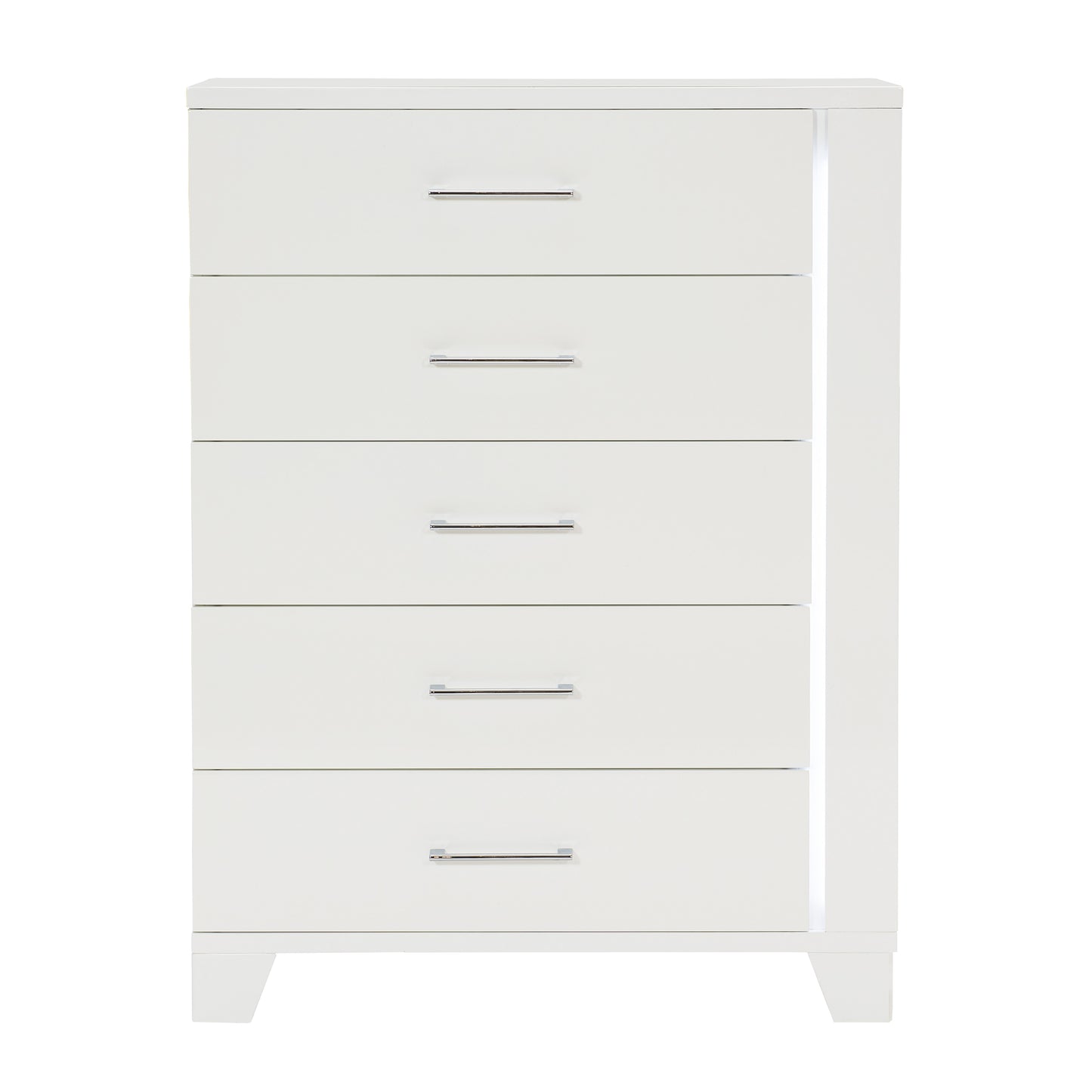 Homelegance Chest Kerren White High Gloss Finish with LED Lighting 1678W-9