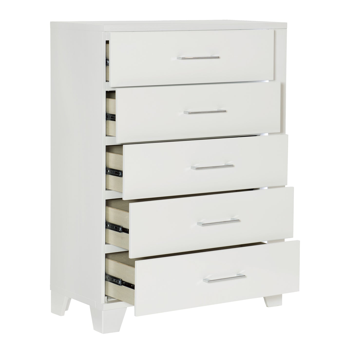 Homelegance Chest Kerren White High Gloss Finish with LED Lighting 1678W-9