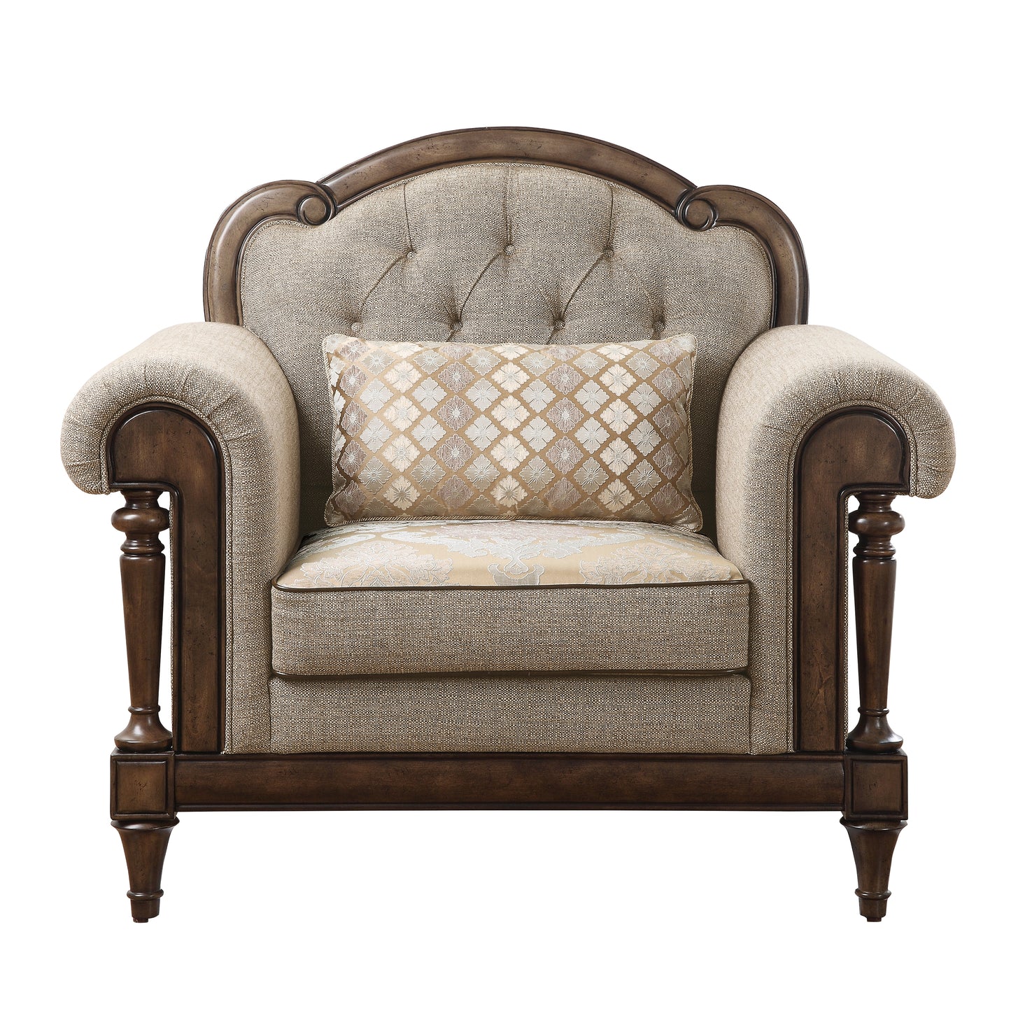 Homelegance Heath Court Accent Chair with Multi-color Textured Fabric 16829-1
