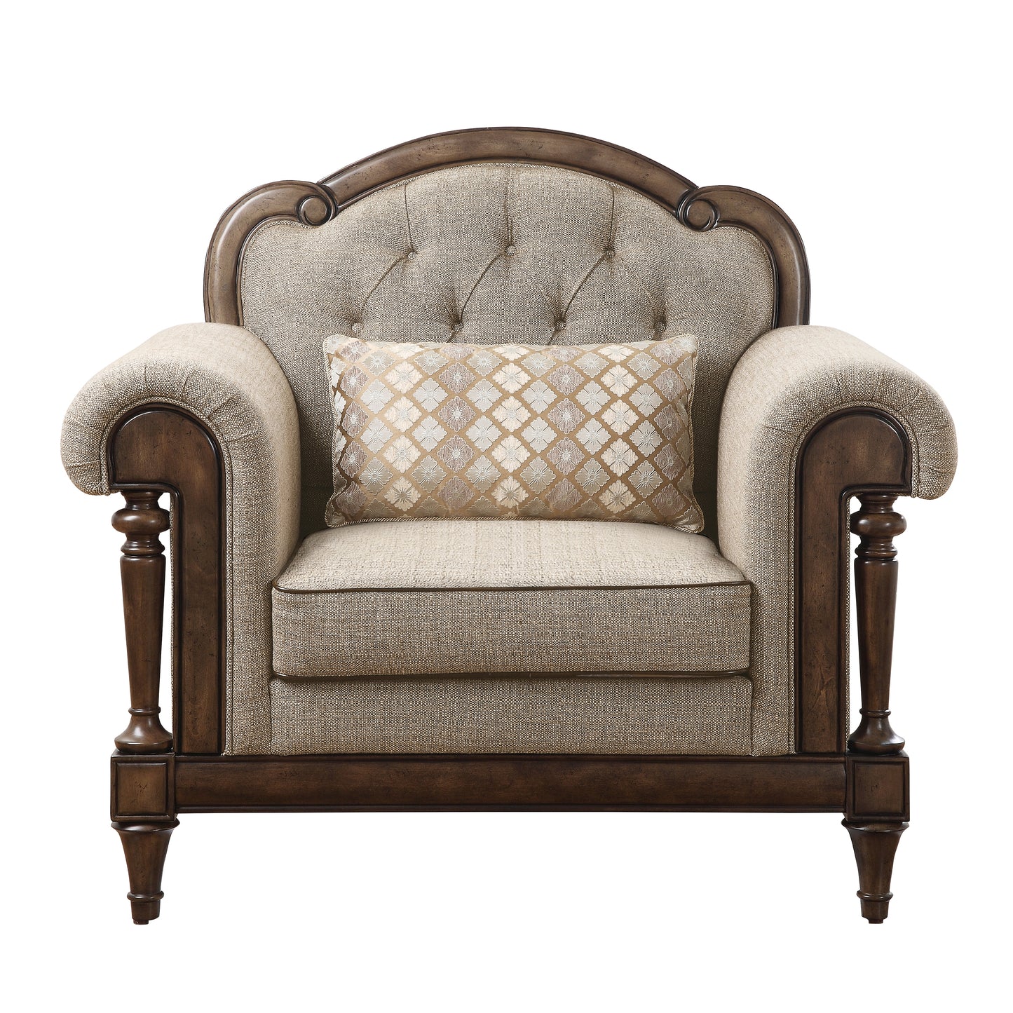Homelegance Heath Court Accent Chair with Multi-color Textured Fabric 16829-1