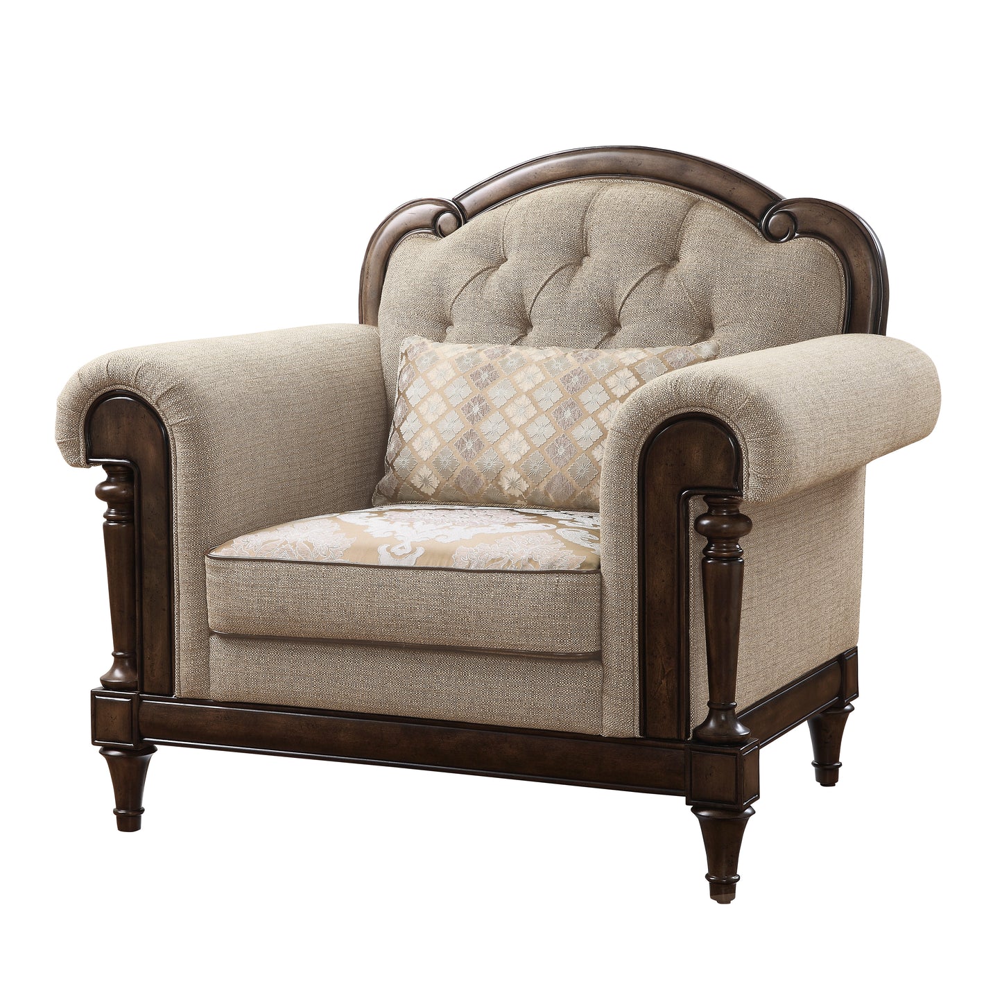 Homelegance Heath Court Accent Chair with Multi-color Textured Fabric 16829-1