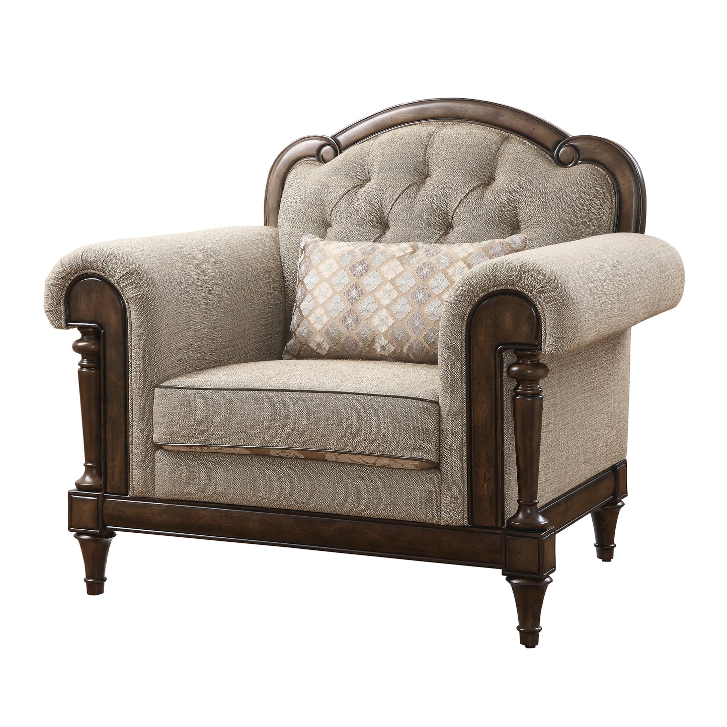 Homelegance Heath Court Accent Chair with Multi-color Textured Fabric 16829-1
