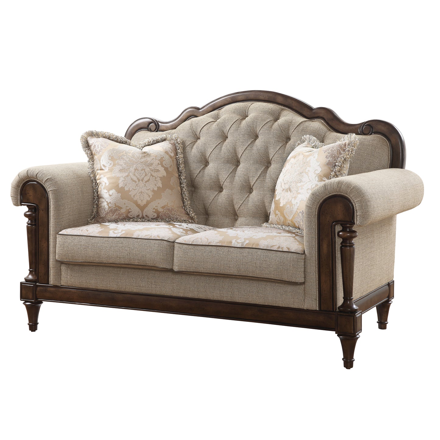 Homelegance Heath Court Loveseat Multi-color Textured Fabric 16829-2