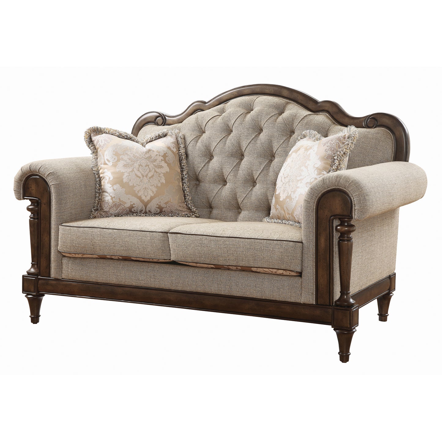 Homelegance Heath Court Loveseat Multi-color Textured Fabric 16829-2