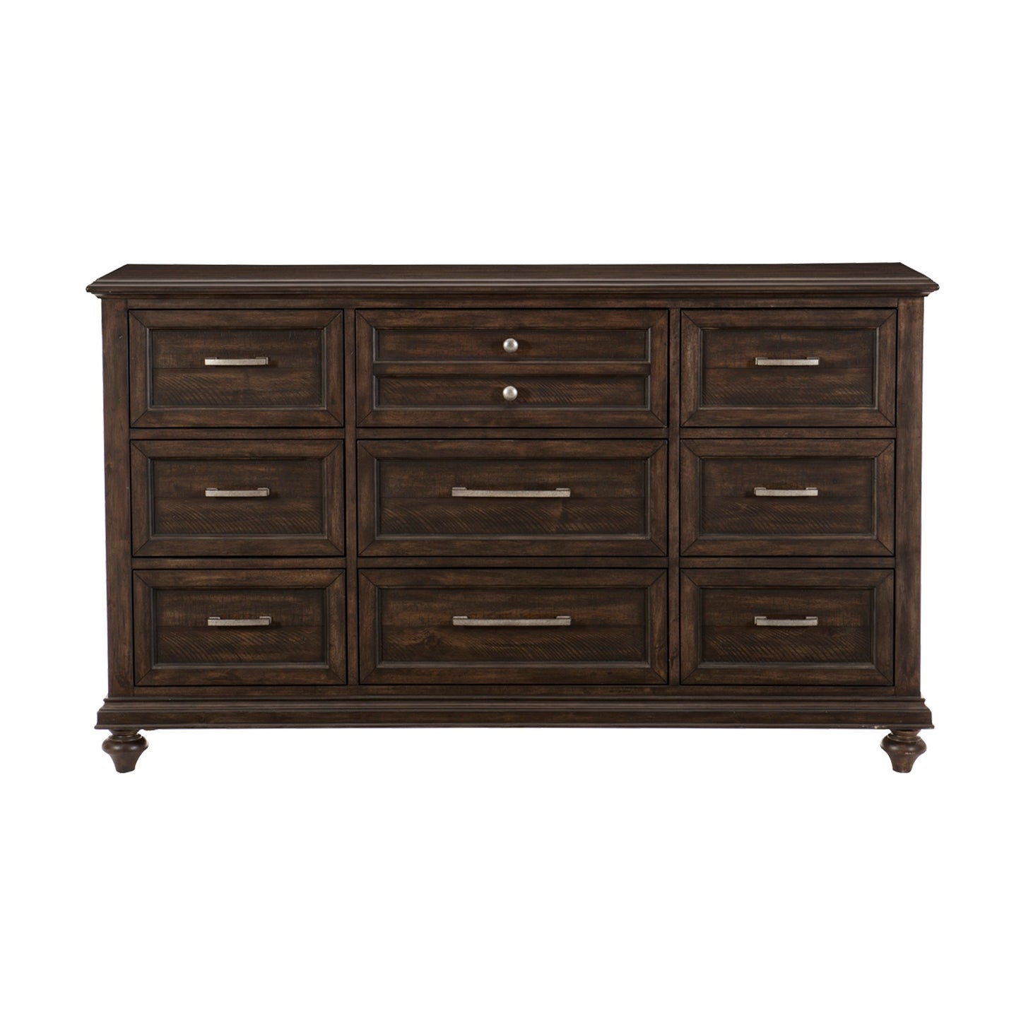 Homelegance Dresser Driftwood Charcoal Finish Cardano Style with Pewter Hardware 1689-5