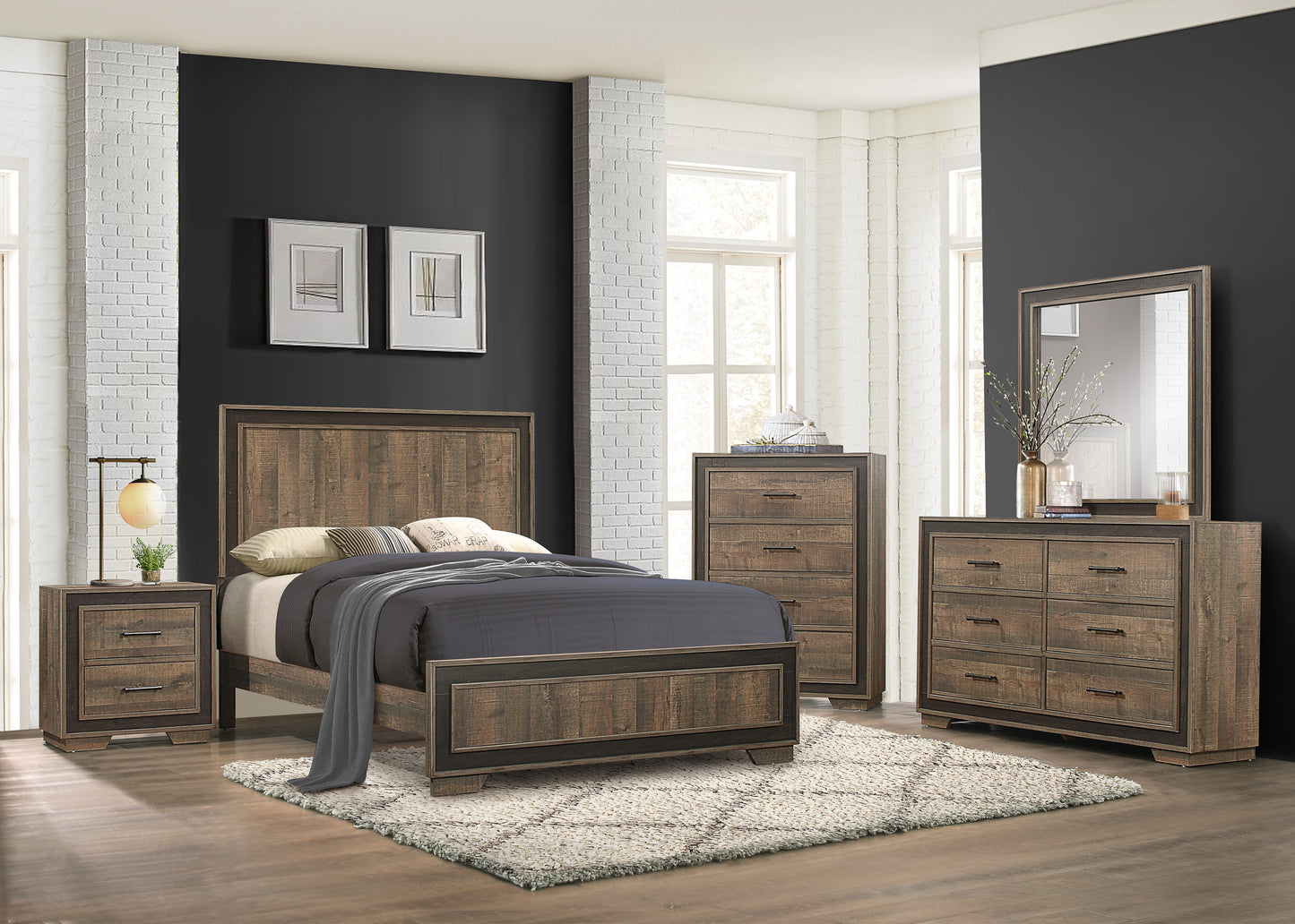 Homelegance Chest Ellendale Rustic Mahogany Dark Ebony Finish 1695-9