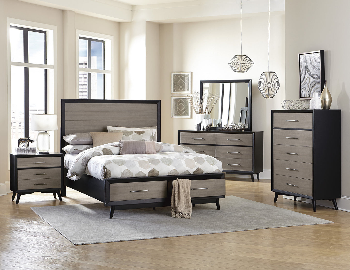 Homelegance Dresser Raku Barnwood Gray Black Walnut Finish 1711-5