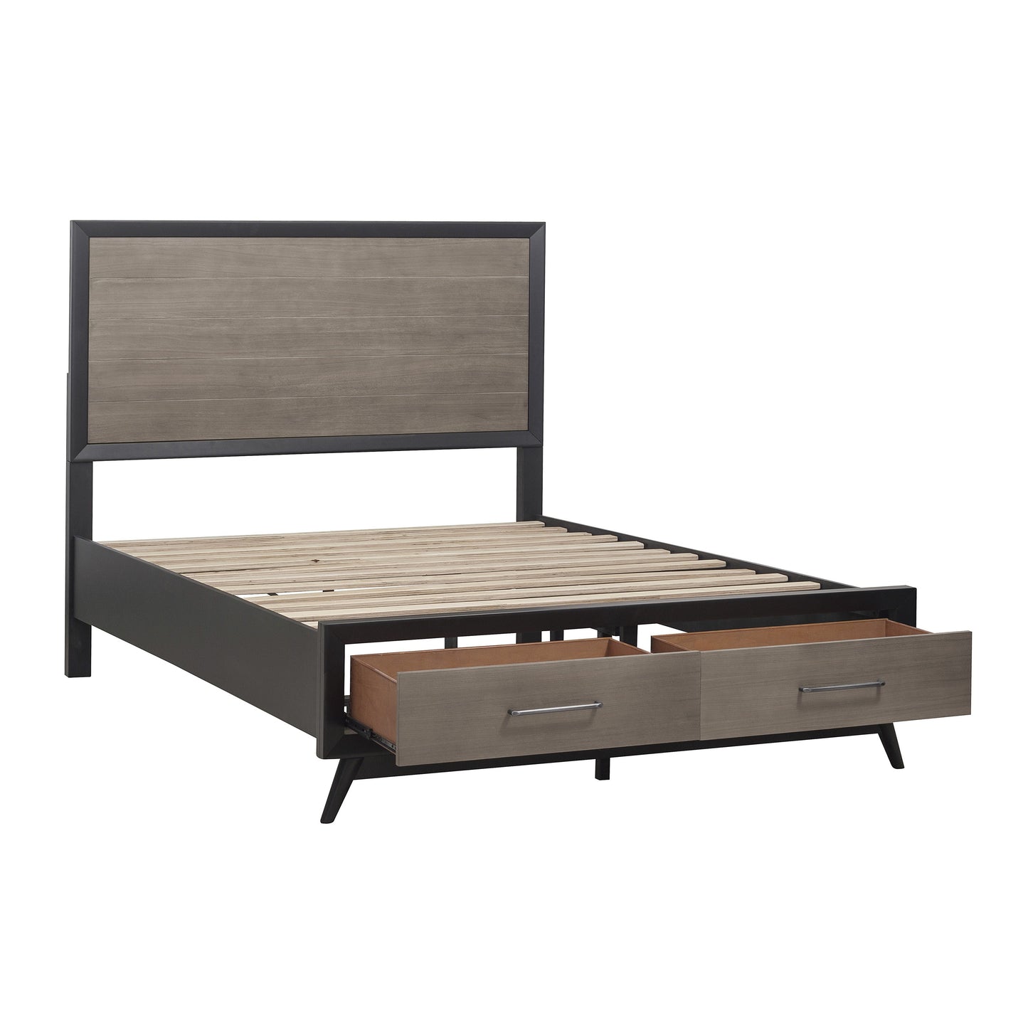 Homelegance Queen Bed Raku Barnwood Gray Finish Walnut Veneer 1711-1