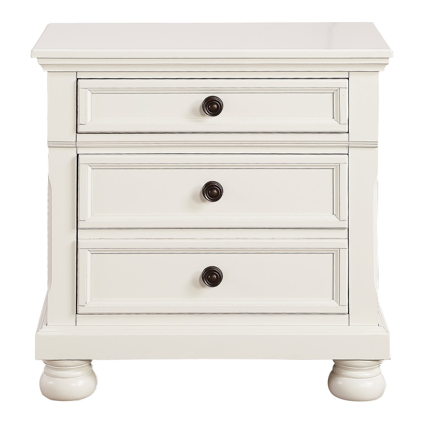 Homelegance Nightstand Laurelin White Finish with Hidden Drawer 1714W-4