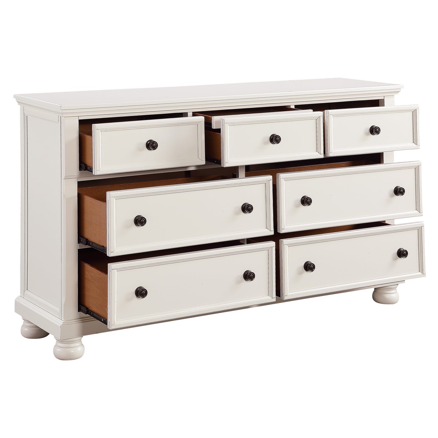 Homelegance Laurelin Dresser White Finish Elegant Storage Solution 1714W-5