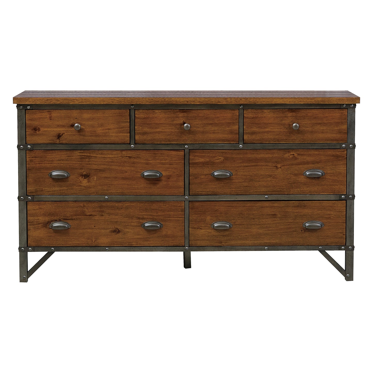 Homelegance Dresser Rustic Brown Holverson Industrial Design 1715-5