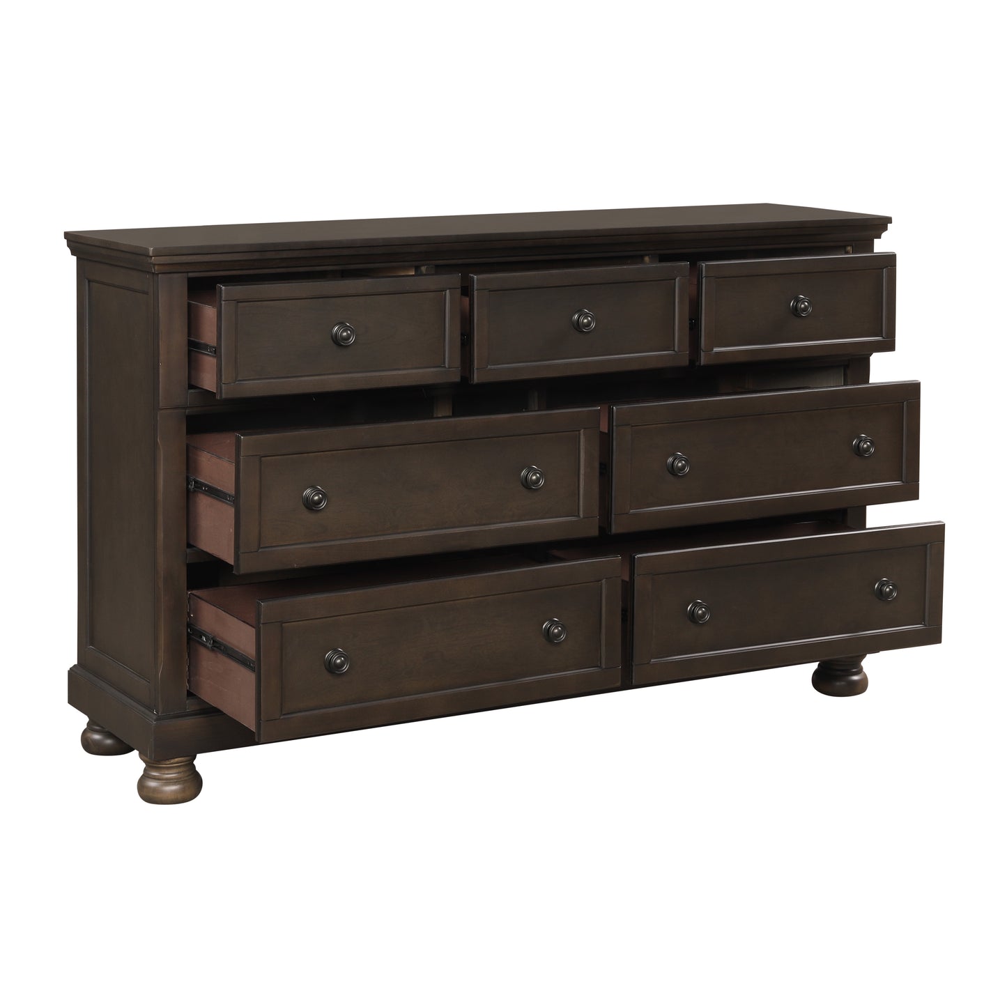 Homelegance Dresser Begonia Grayish Brown Finish Elegant Storage Solution 1718GY-5