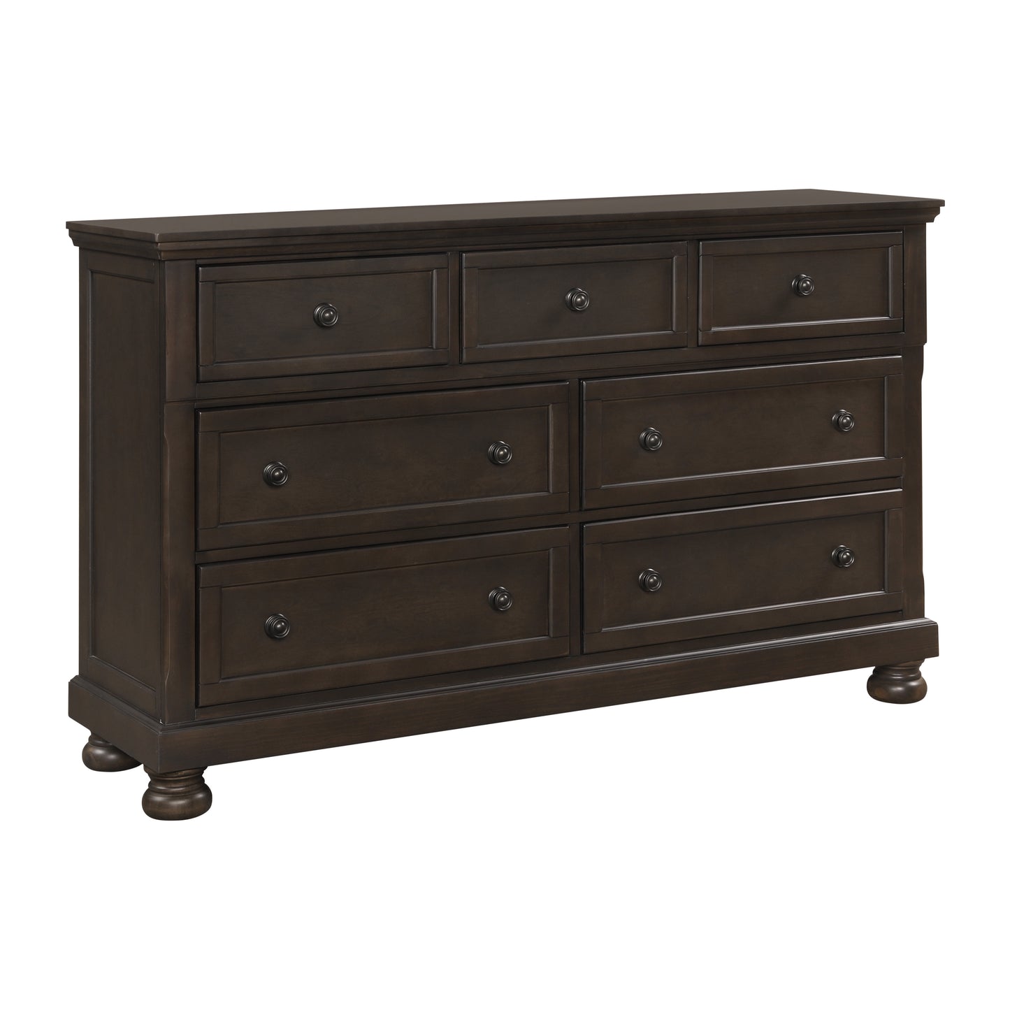 Homelegance Dresser Begonia Grayish Brown Finish Elegant Storage Solution 1718GY-5
